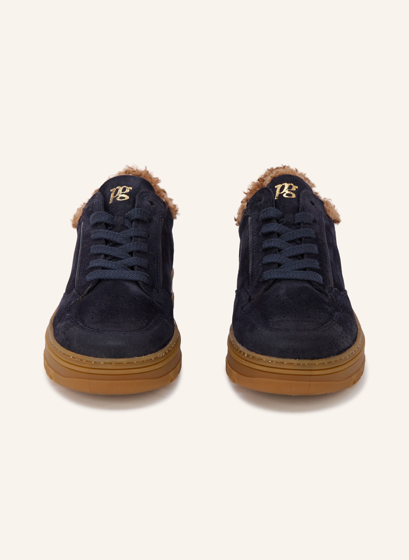paul green Sneaker: DUNKELBLAU / HELLBRAUN