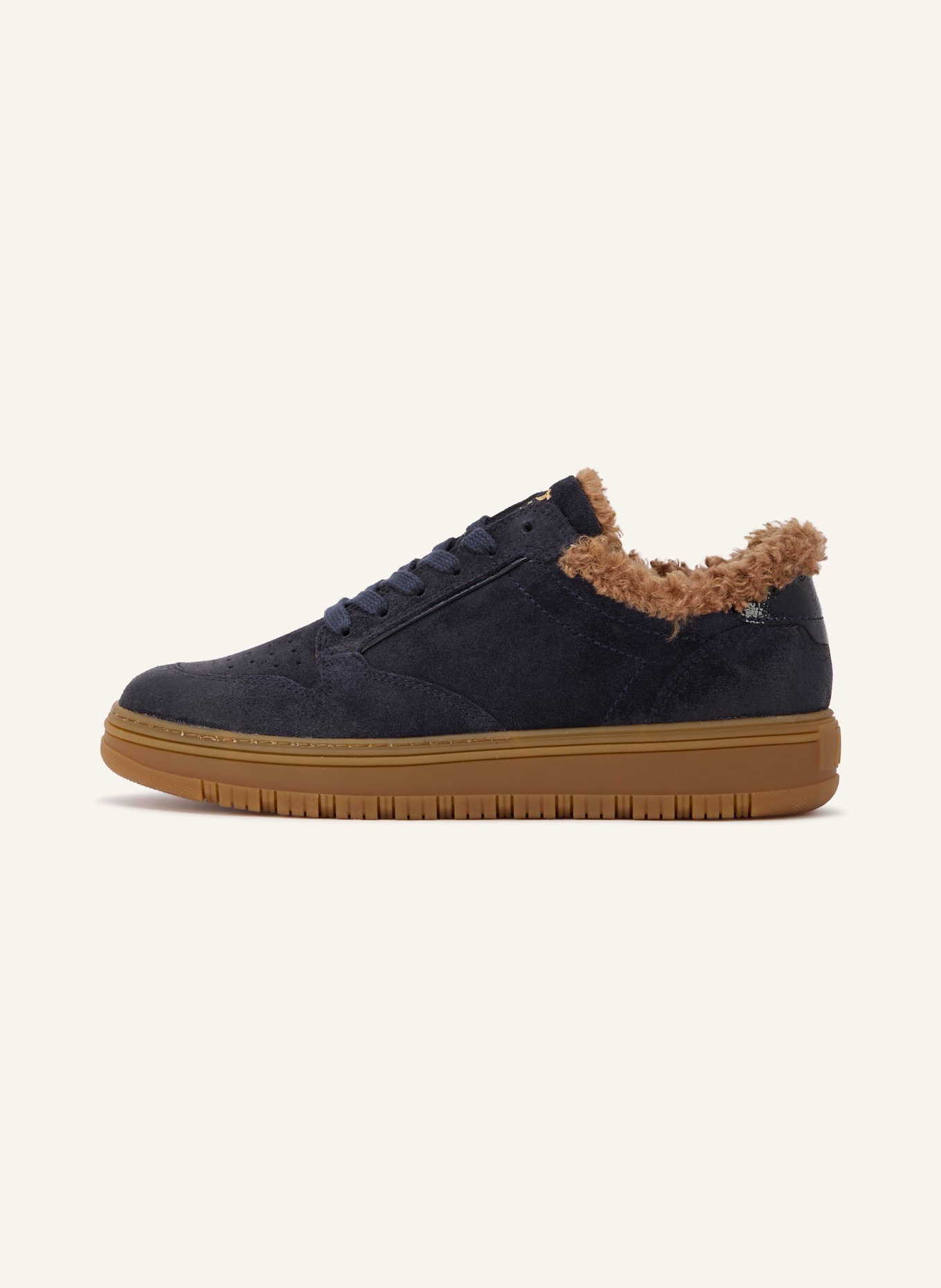 paul green Sneaker: DUNKELBLAU / HELLBRAUN