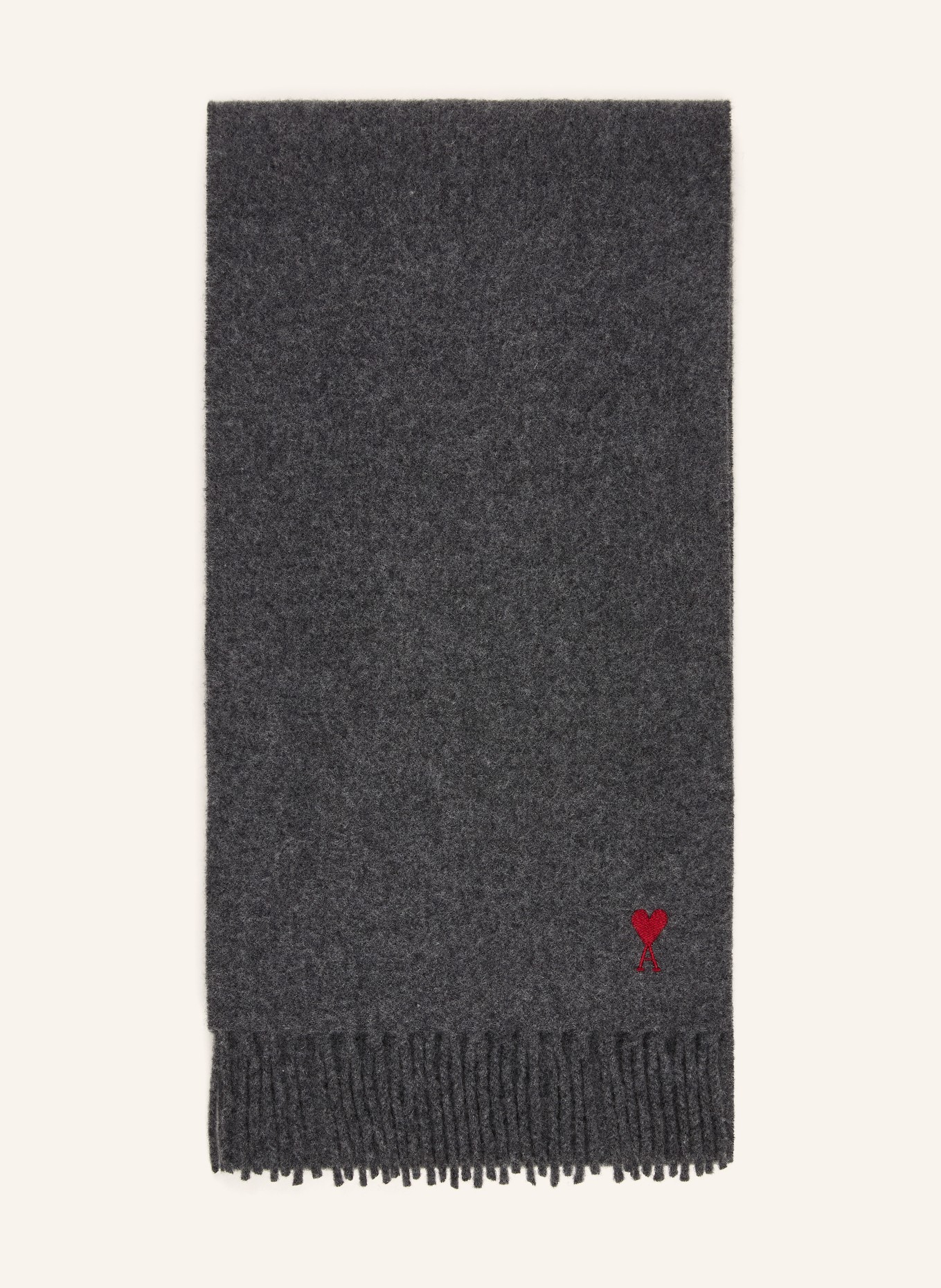 AMI PARIS Scarves: GRAY / RED