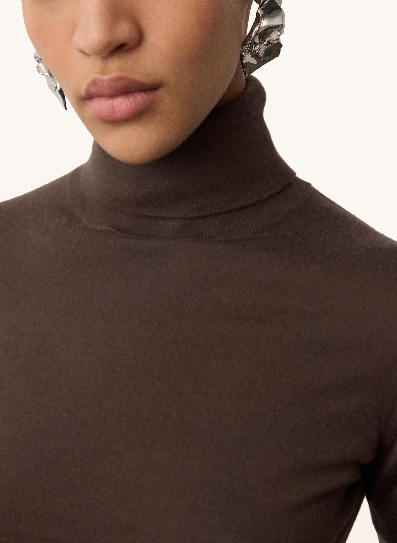 RALPH LAUREN Collection Strickshirt aus Cashmere: DUNKELBRAUN