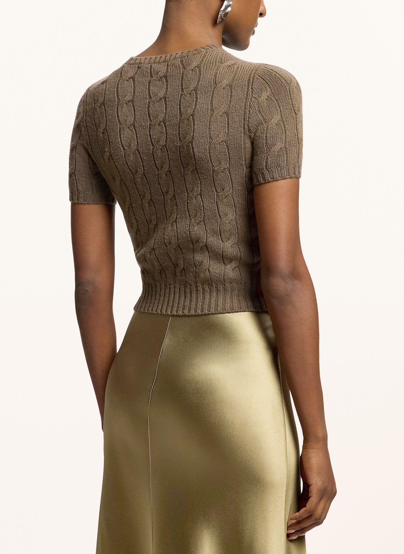 RALPH LAUREN Collection Strickshirt aus Cashmere: TAUPE