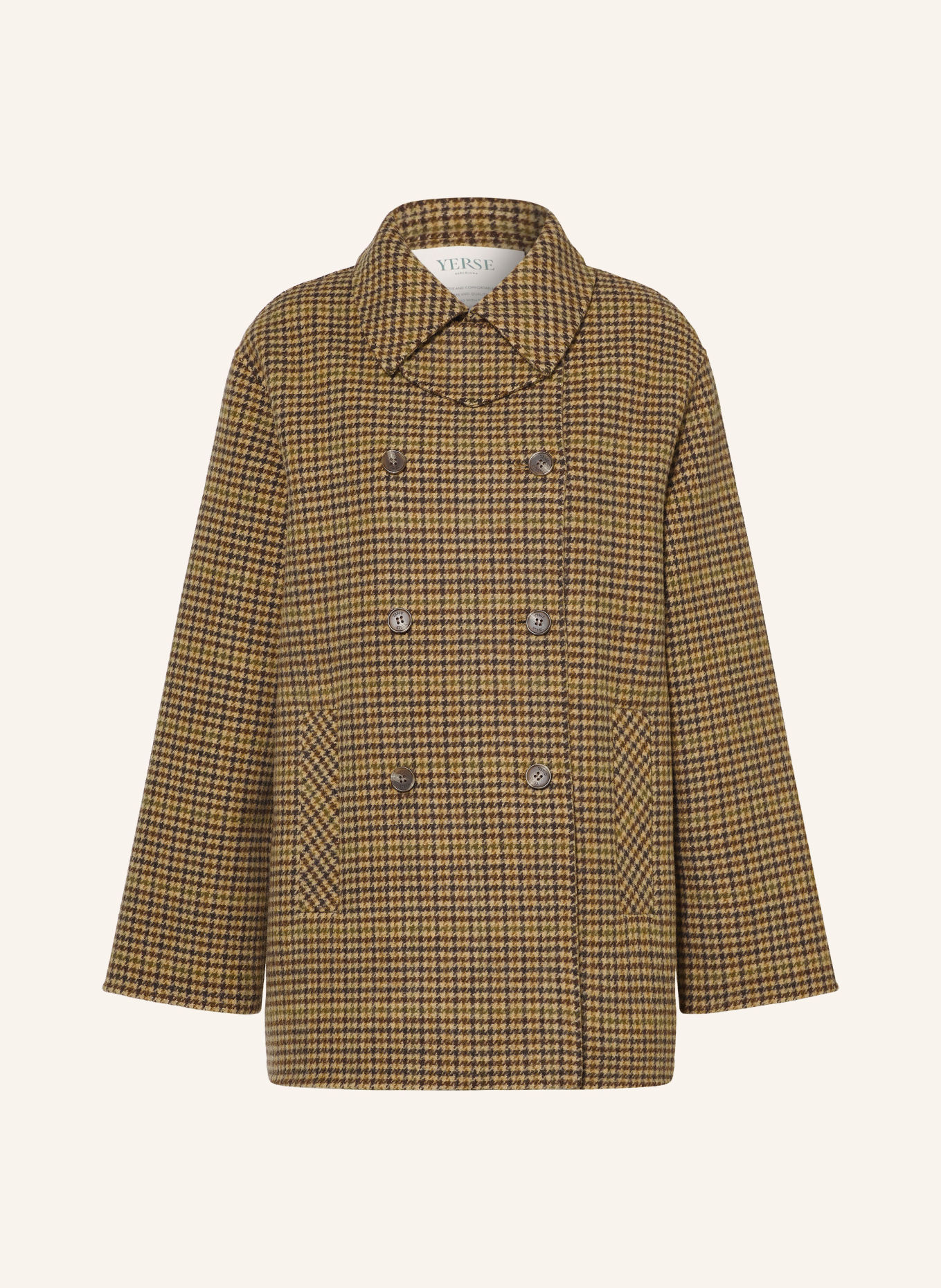 YERSE Cabanmantel MAPI: BEIGE / BRUIN