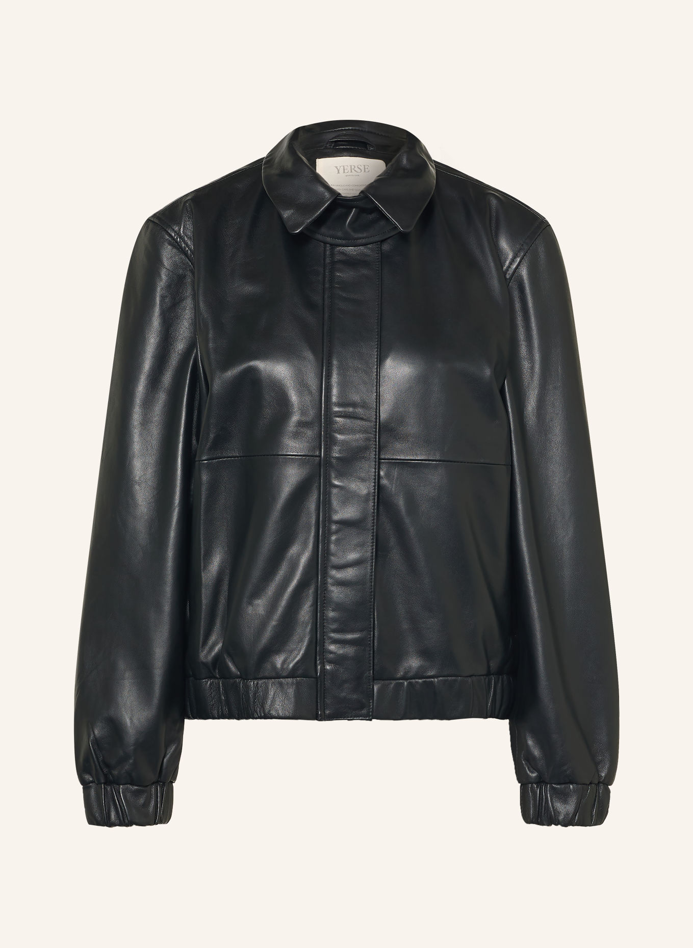 YERSE BAMBIA Leather Jacket: DARK BROWN