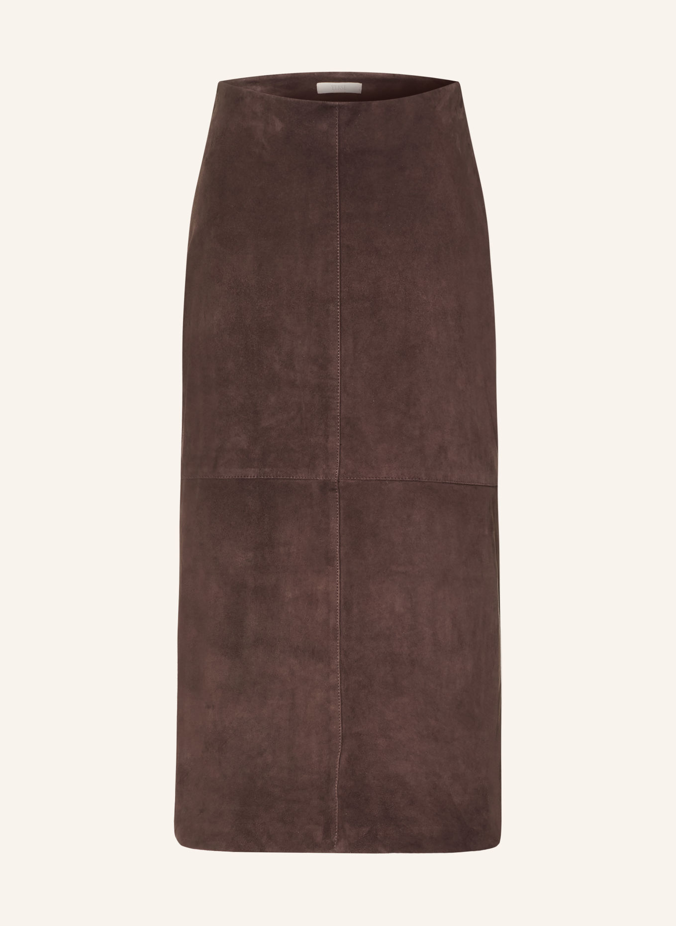 YERSE Lederrock SUEDE: DUNKELBRAUN