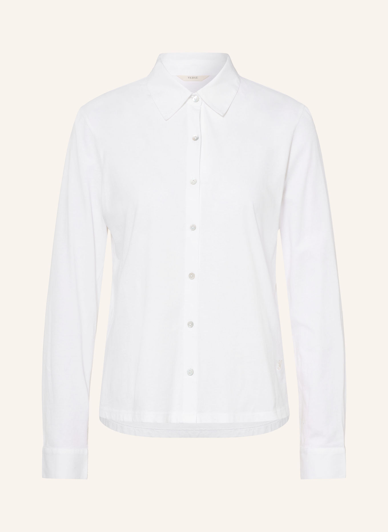 YERSE CHANTAL Jersey Shirt blouse: WHITE