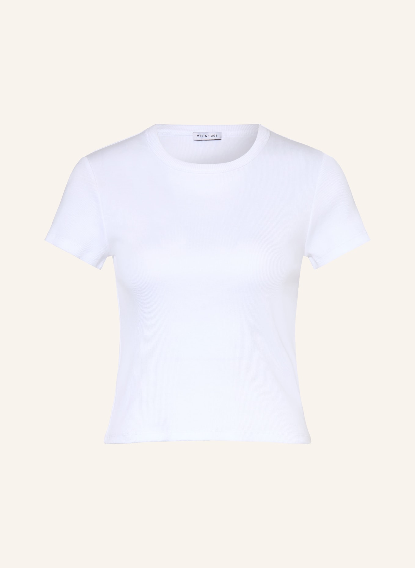MRS & HUGS T-Shirt: WEISS