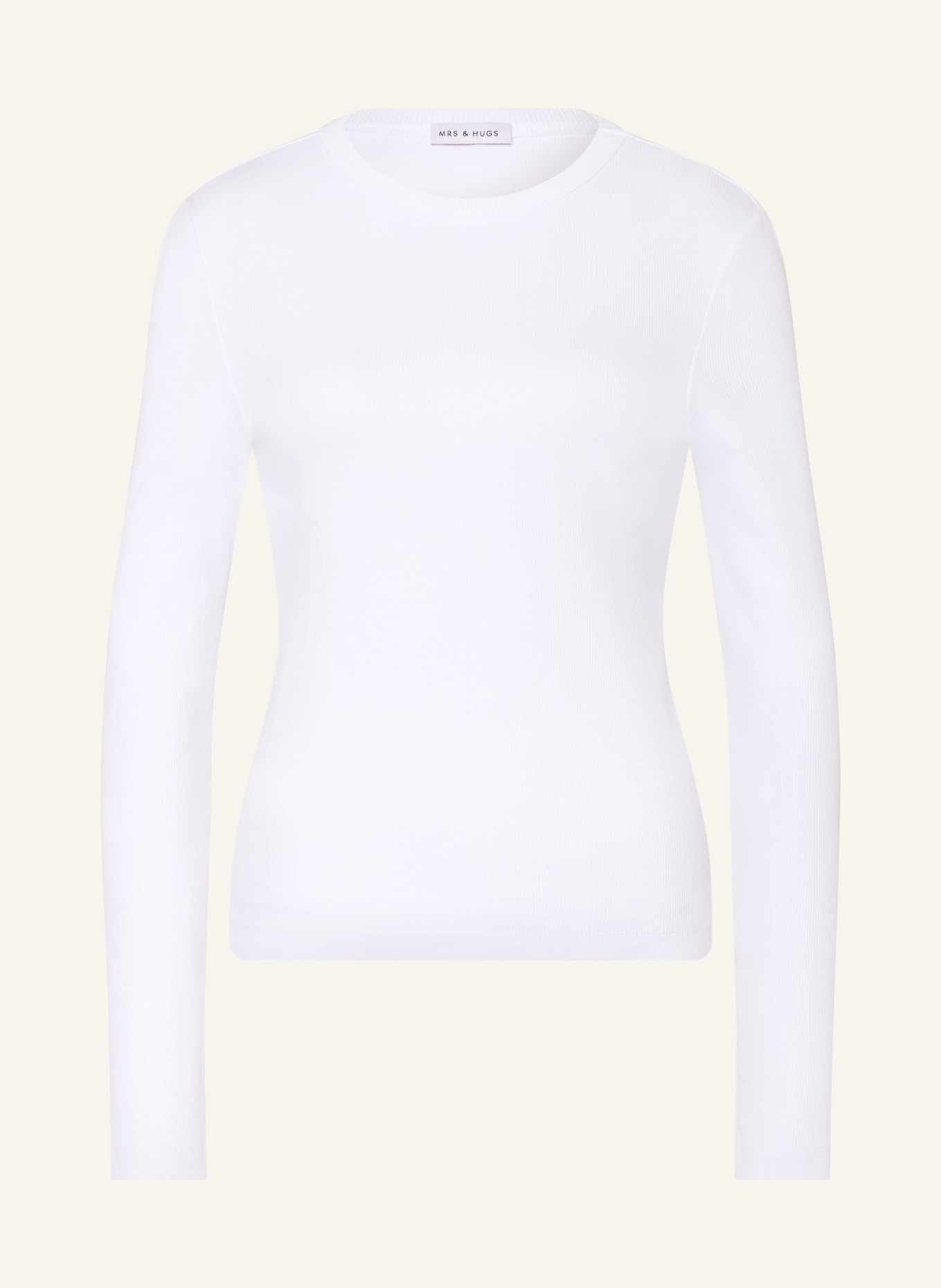 MRS & HUGS Longsleeve: WEISS