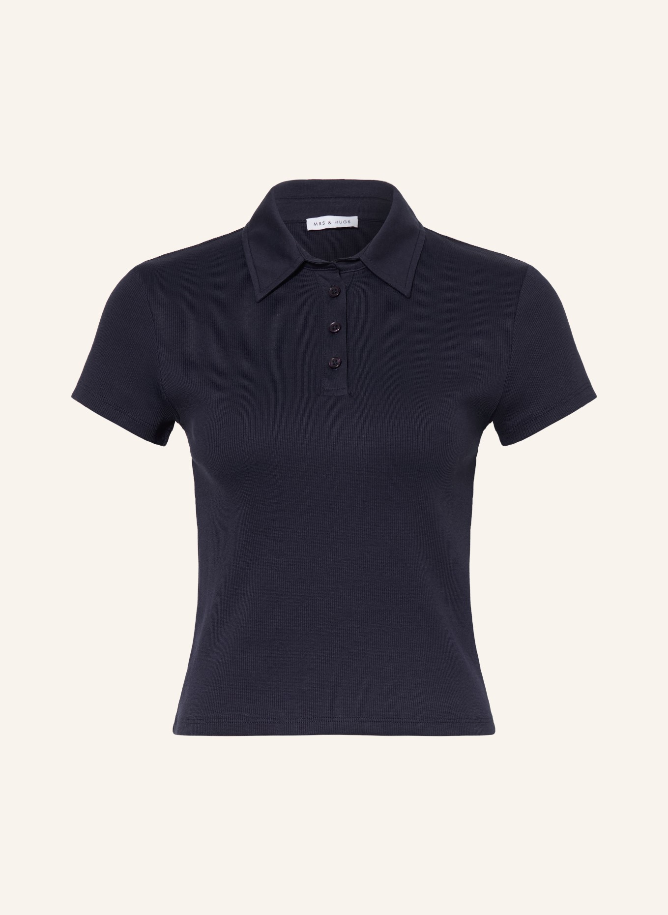MRS & HUGS Jersey-poloshirt: DONKERBLAUW