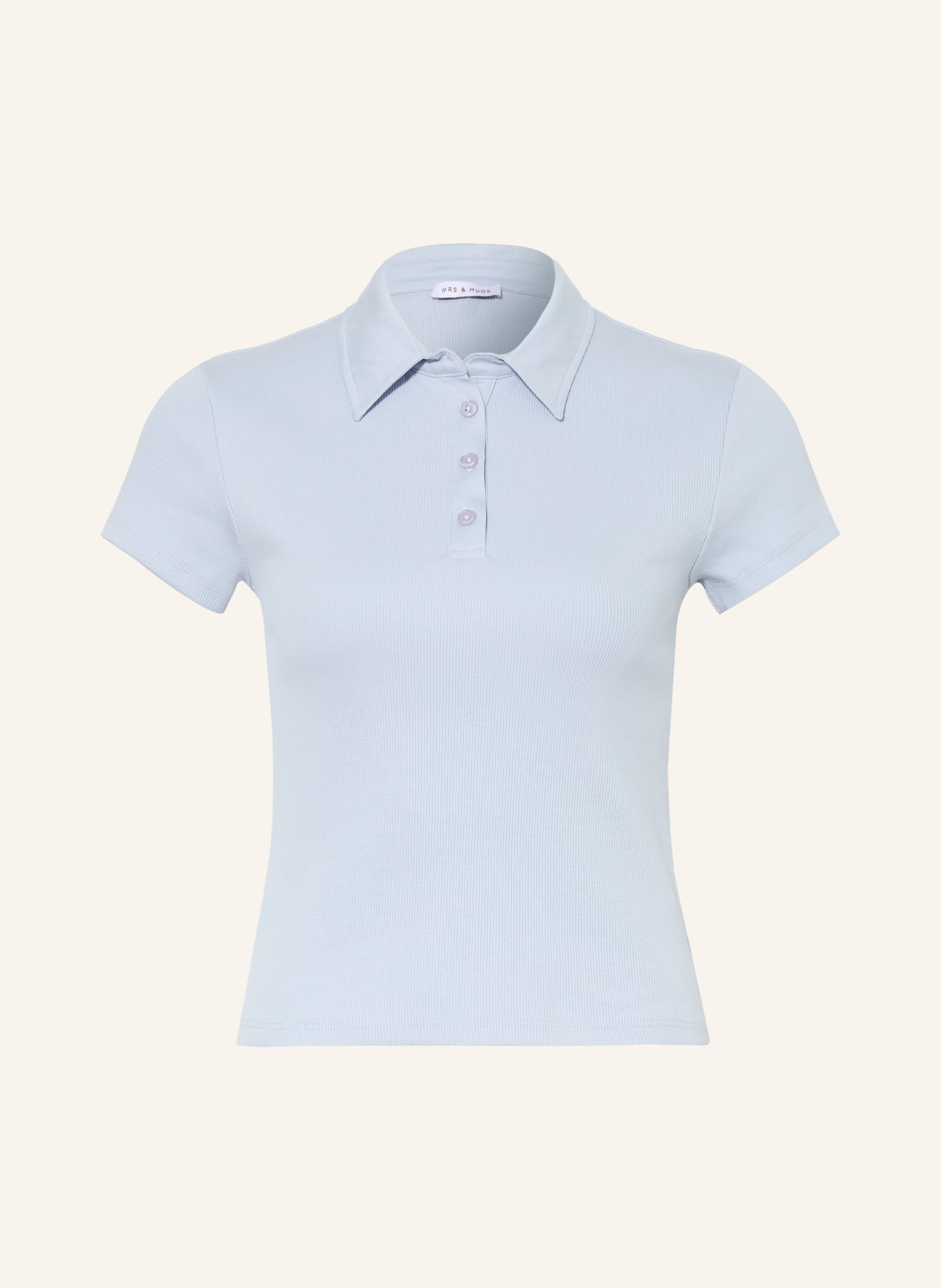 MRS & HUGS Jersey-poloshirt: LICHTBLAUW