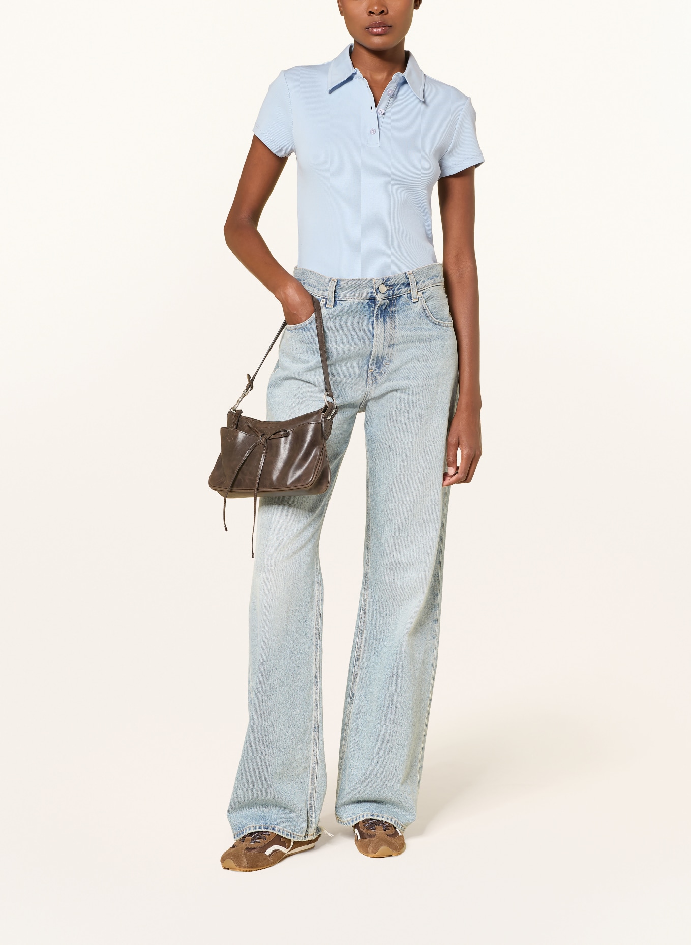 MRS & HUGS Jersey-poloshirt: LICHTBLAUW