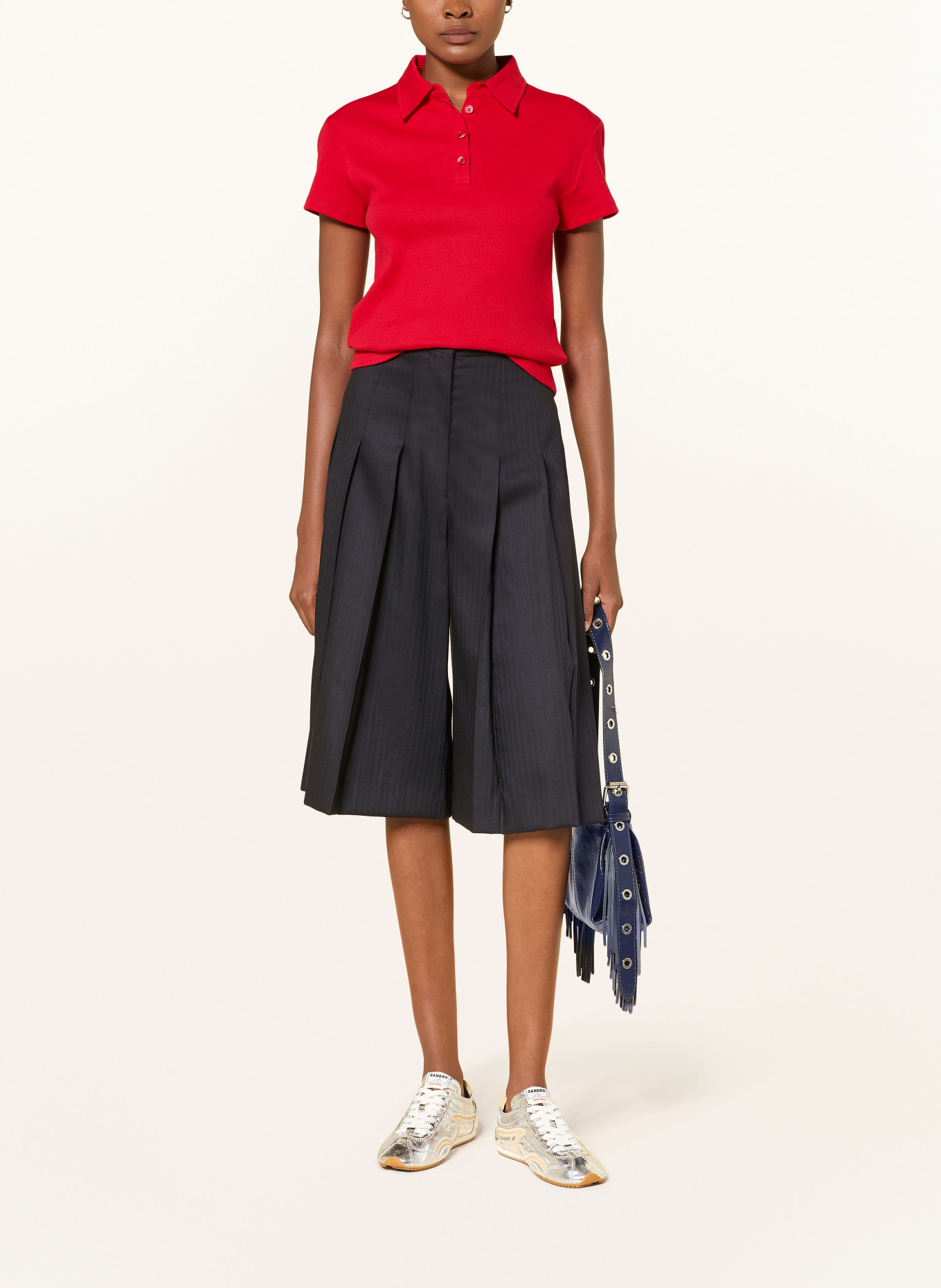 MRS & HUGS Jersey-poloshirt: ROOD