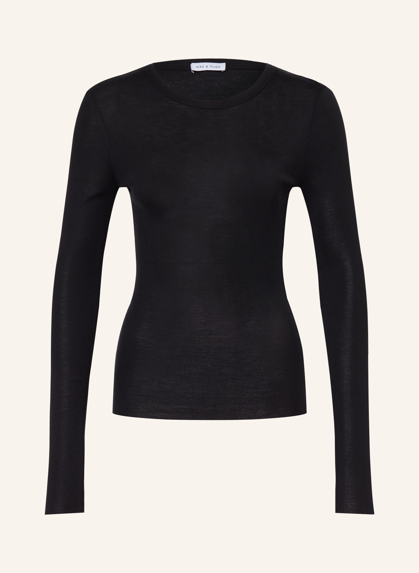MRS & HUGS Longsleeve: ZWART