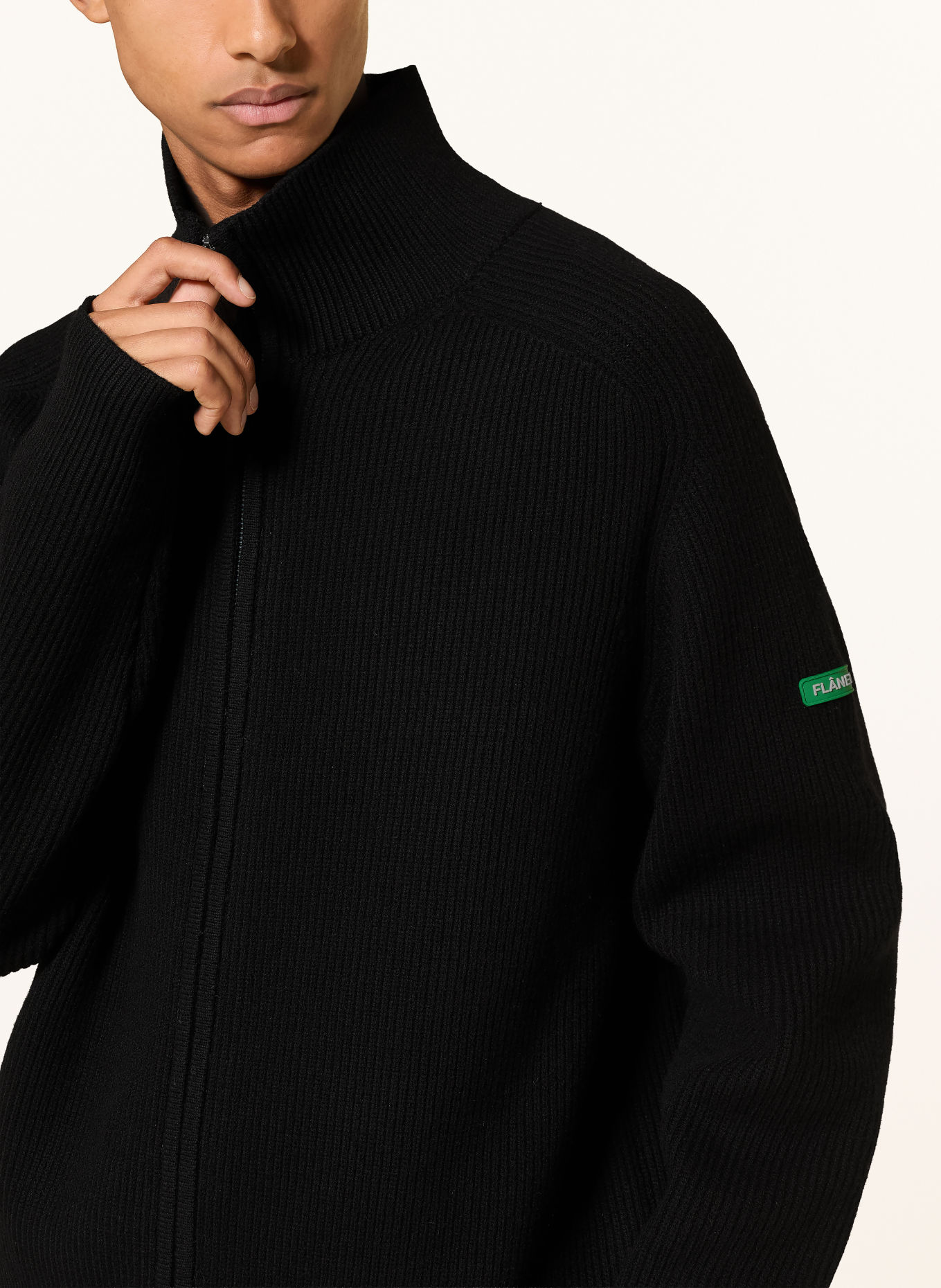 FLÂNEUR Strickjacke: SCHWARZ