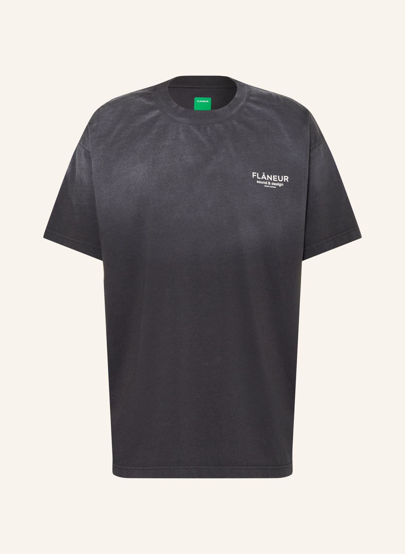 FLÂNEUR T-shirt: MÖRKGRÅ / GRÄDDE