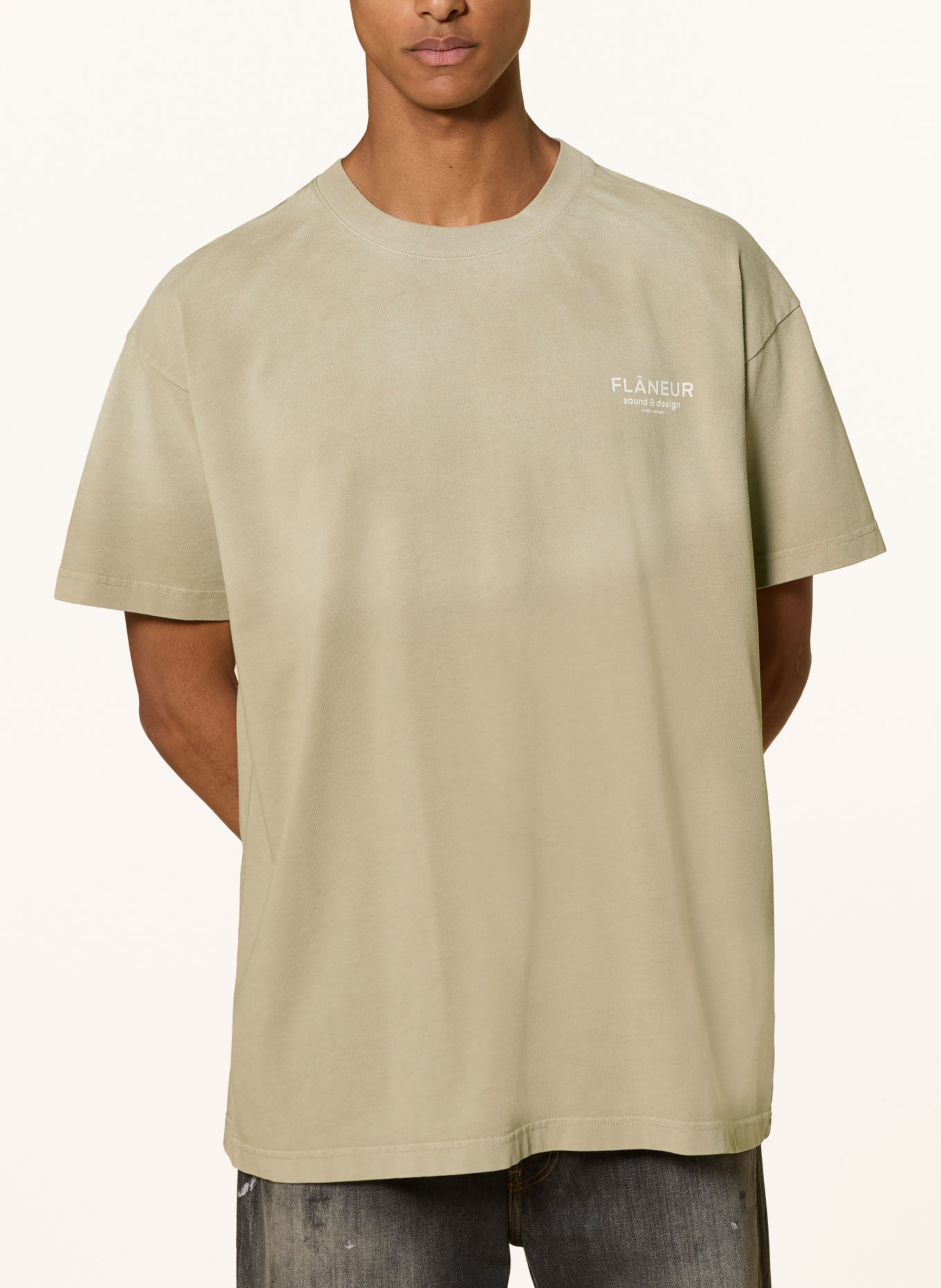 FLÂNEUR T-shirt: BEIGE / CREME