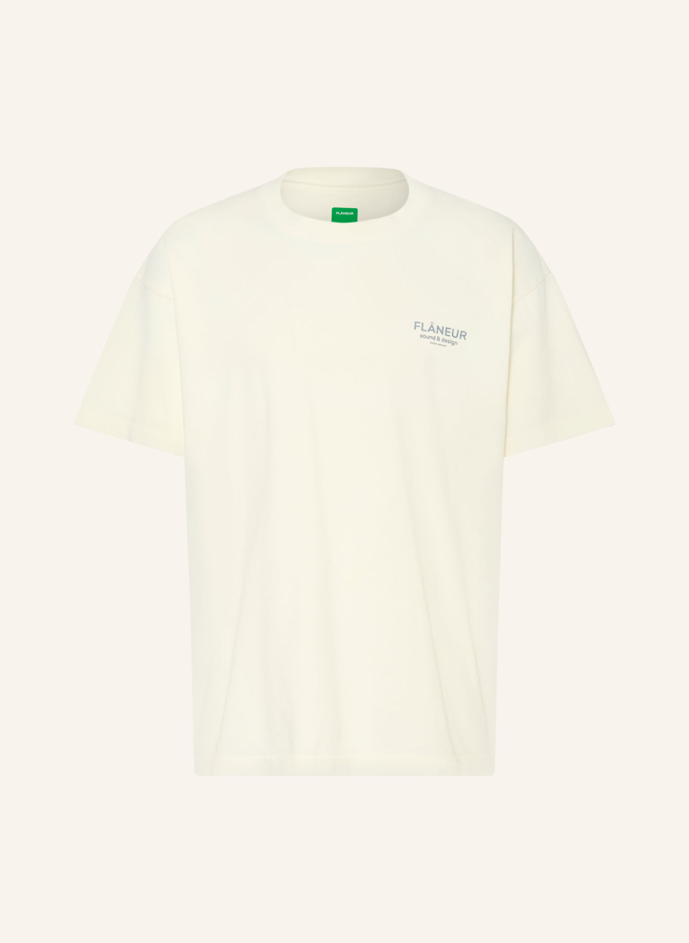 FLÂNEUR T-shirt: ECRU / GRÅ