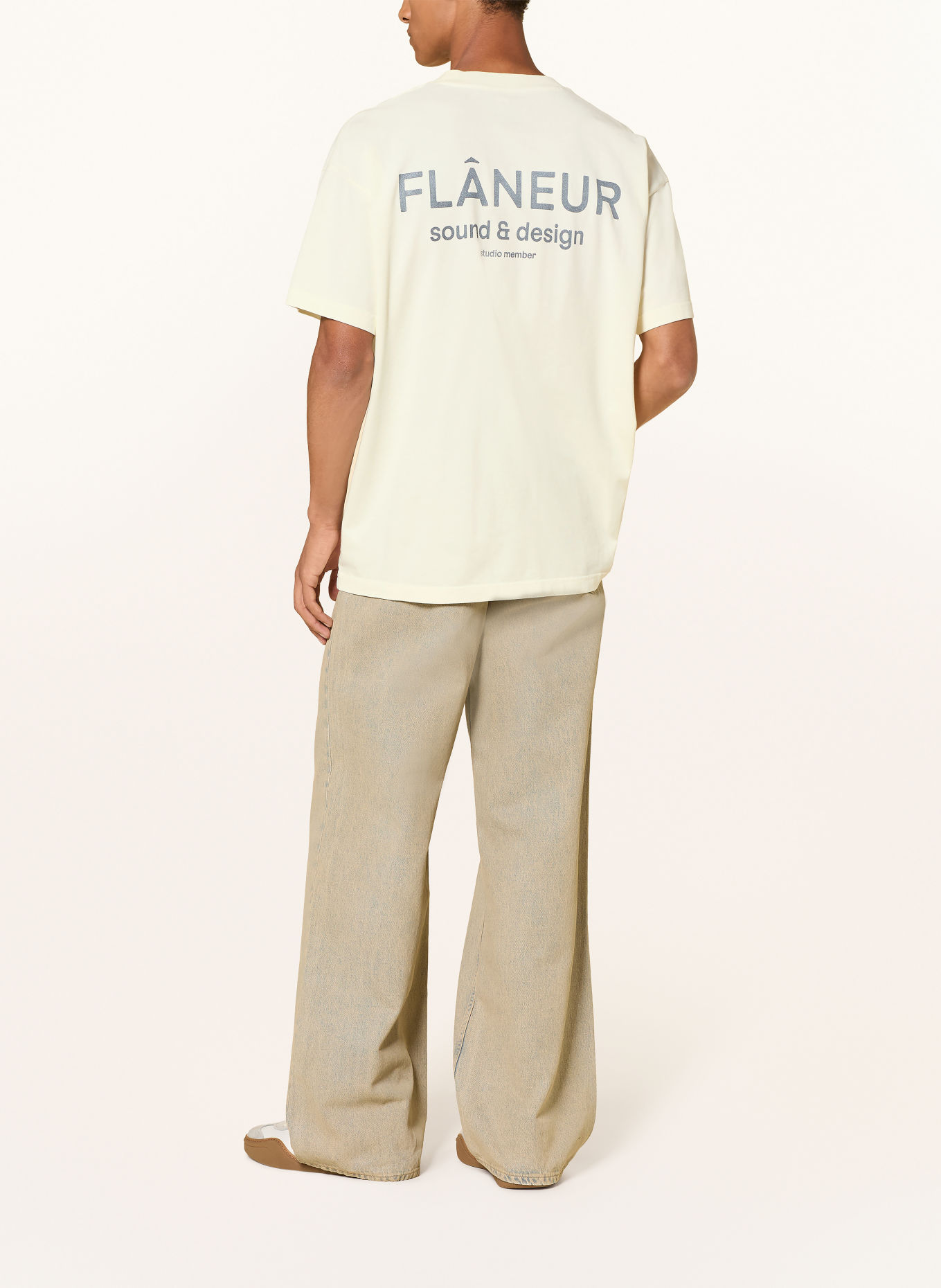 FLÂNEUR T-shirt: ECRU / GRÅ