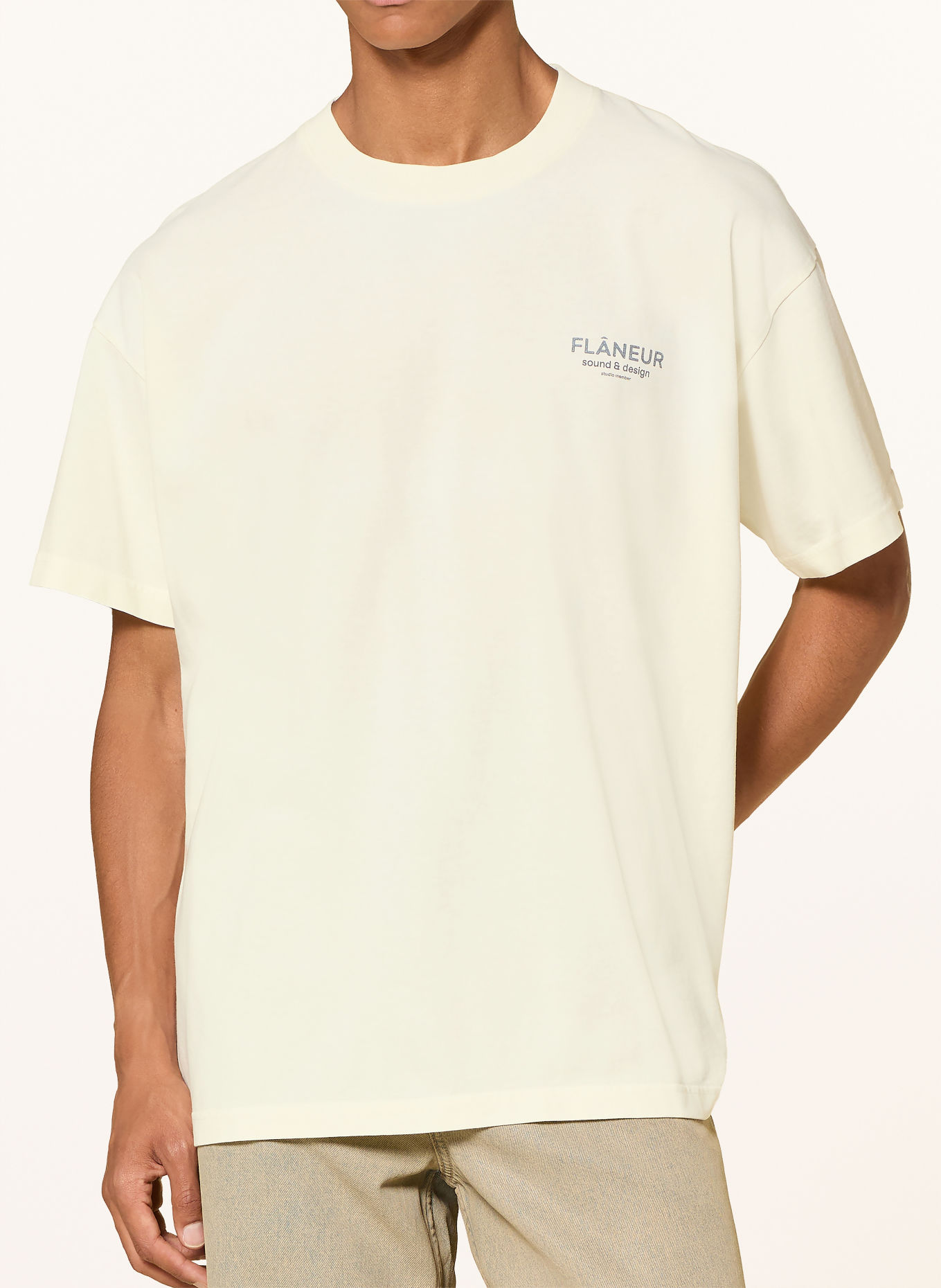 FLÂNEUR T-shirt: ECRU / GRÅ