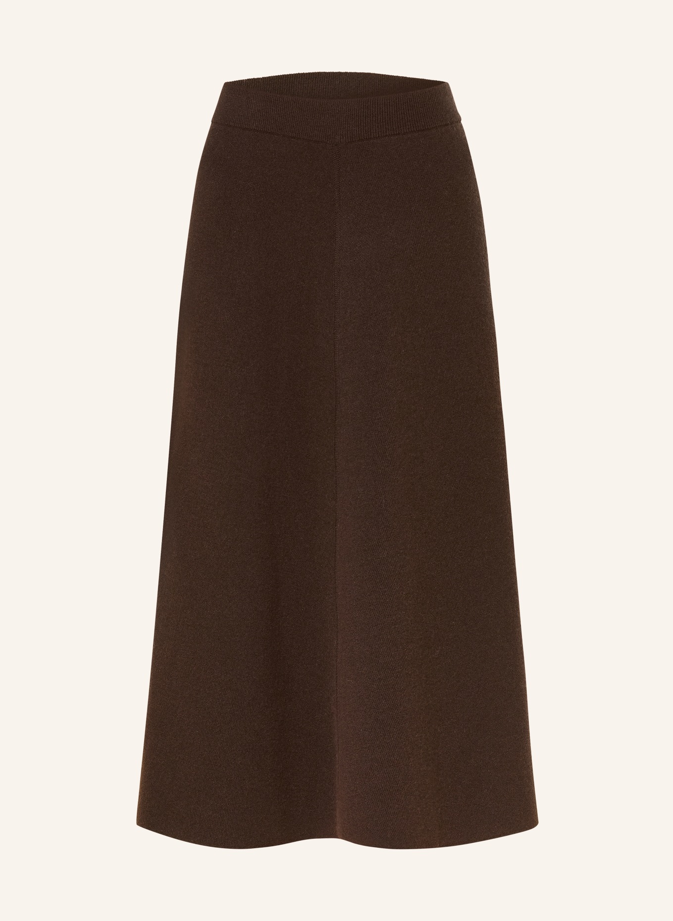 ALLUDE Strickrock mit Cashmere: DUNKELBRAUN
