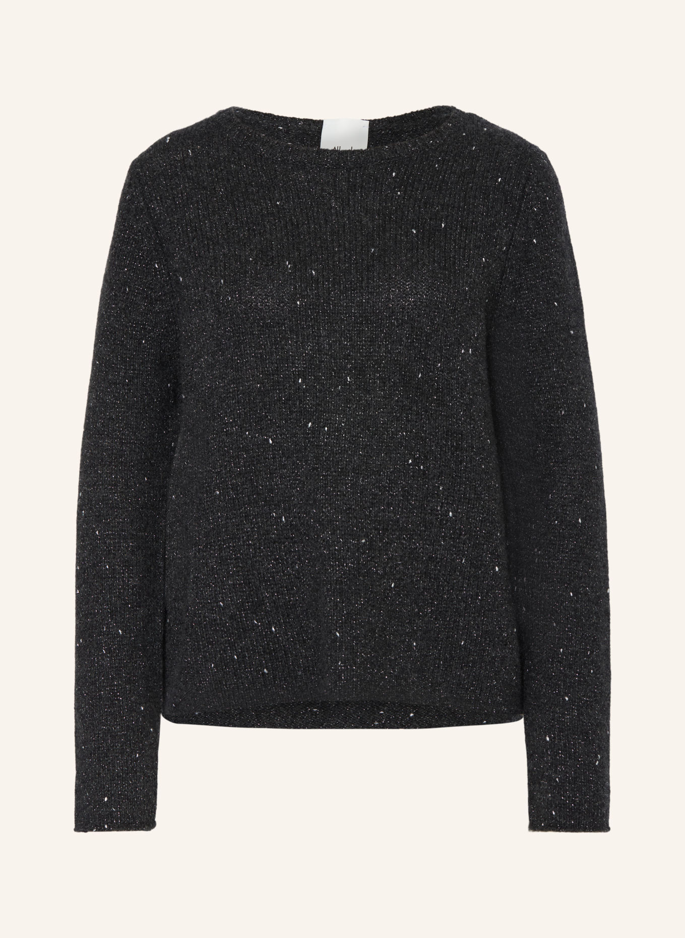 ALLUDE Pullover mit Cashmere und Glitzergarn: DUNKELGRAU / SILBER