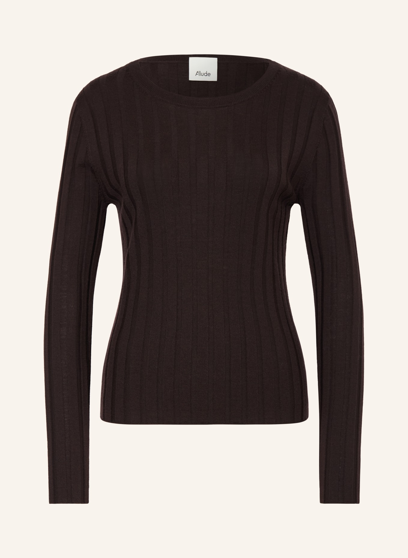 ALLUDE Pullover: DUNKELBRAUN