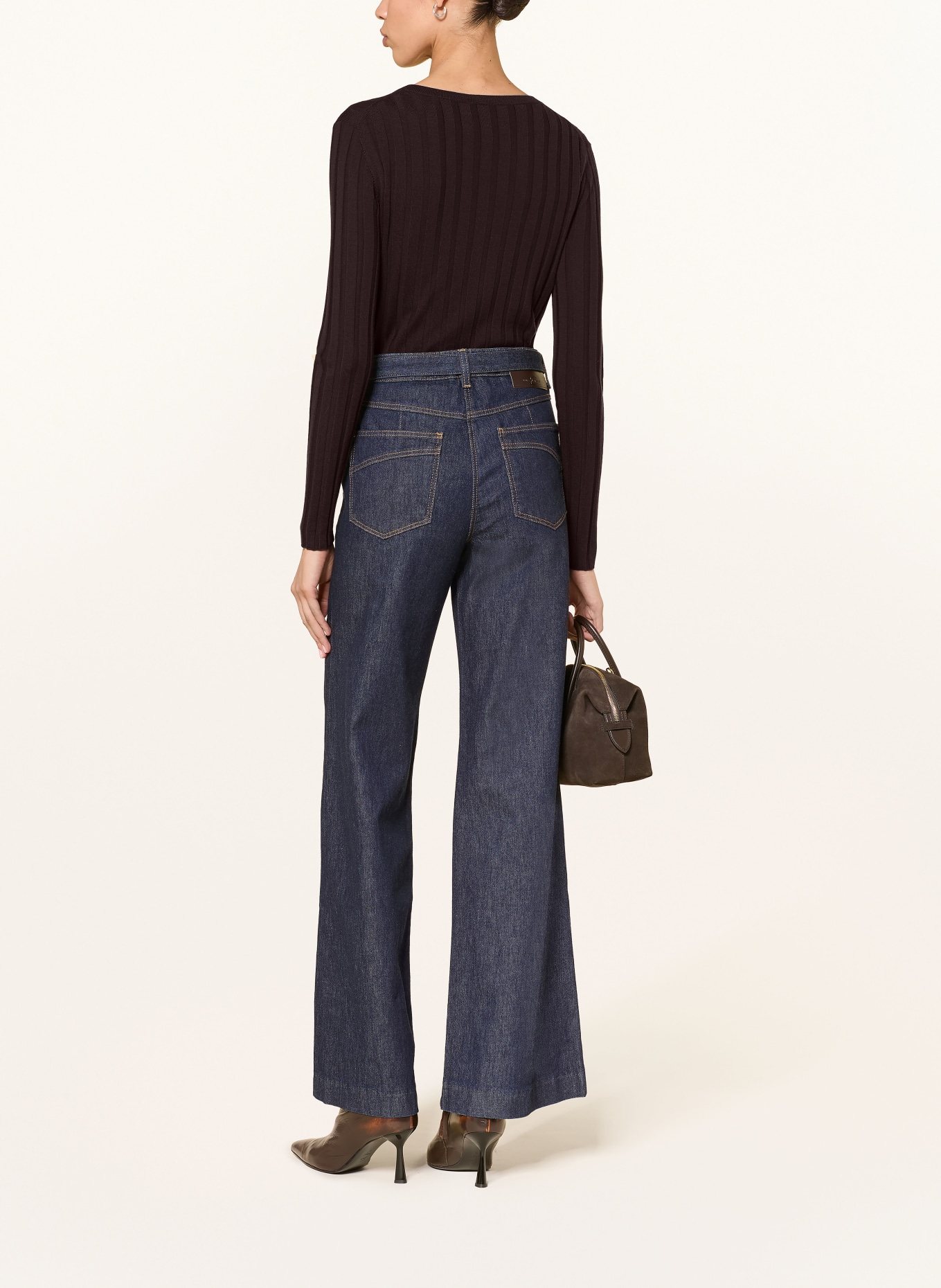 ALLUDE Pullover: DUNKELBRAUN