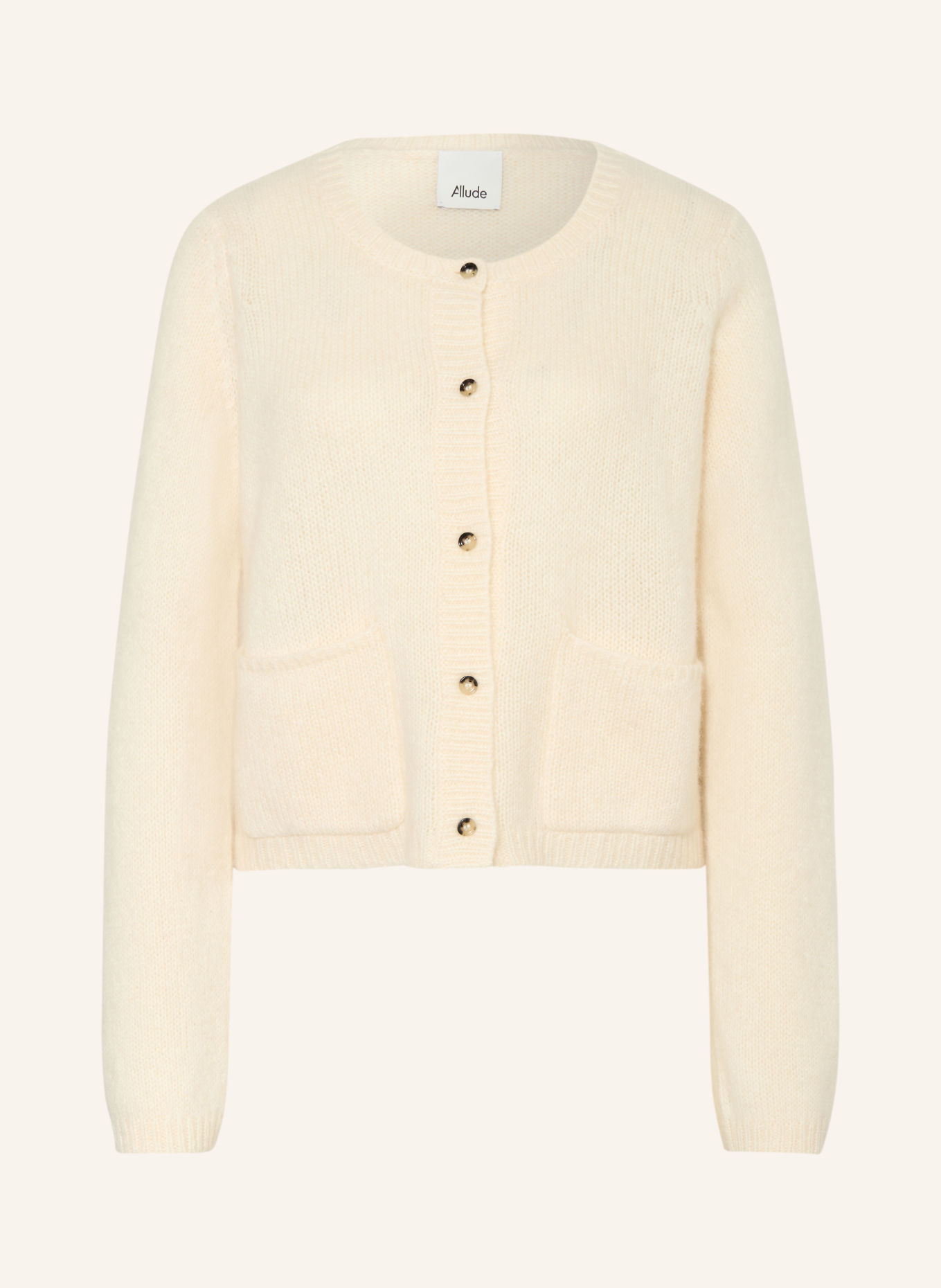 ALLUDE Cardigan with cashmere: ECRU
