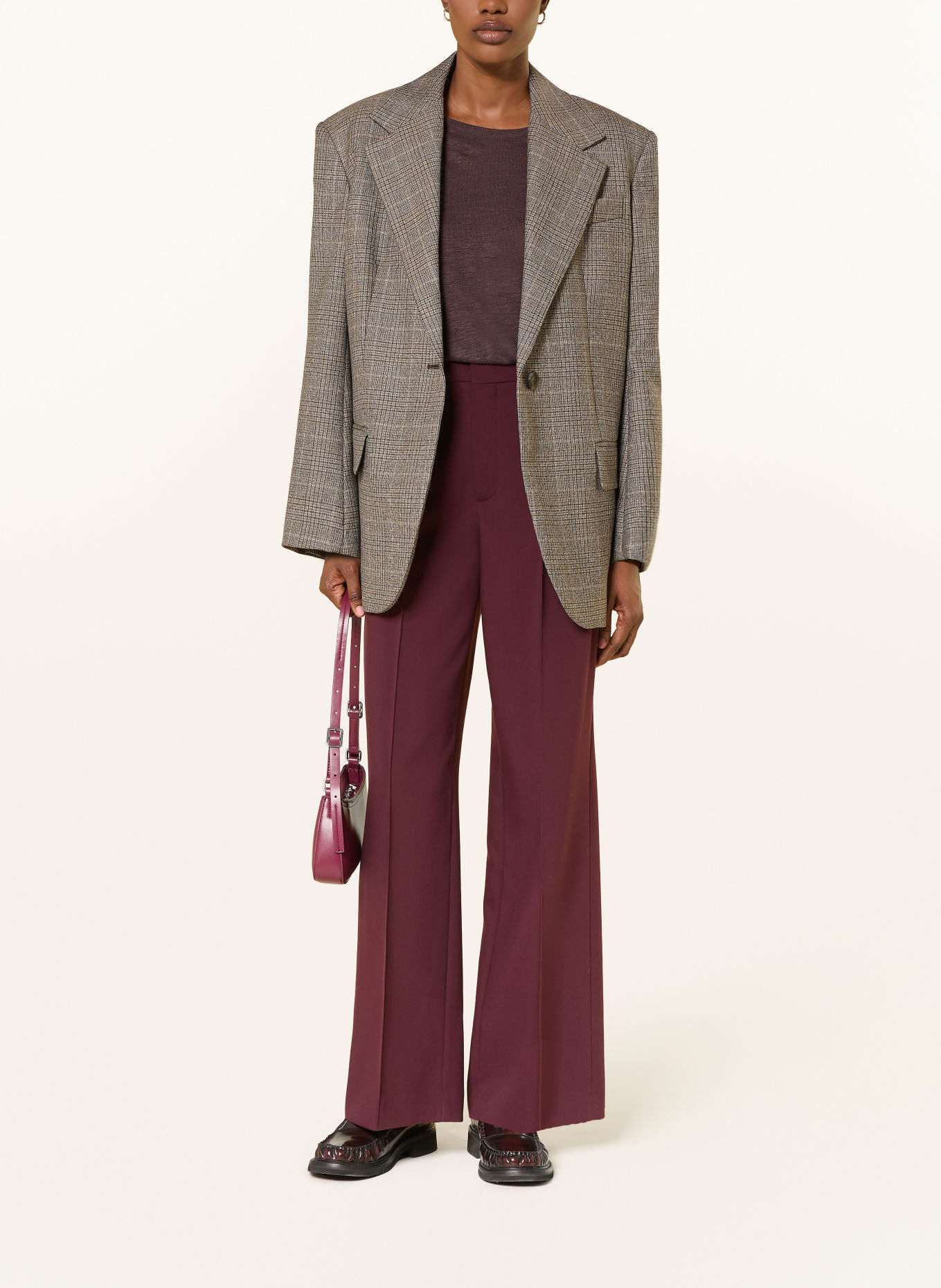 ROSSI Pantalon Marlene TOVY: ROUGE FONCÉ