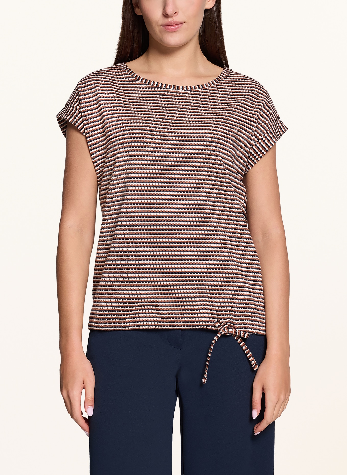 Betty Barclay T-shirt: CRÈME / BRUIN / DONKERBLAUW