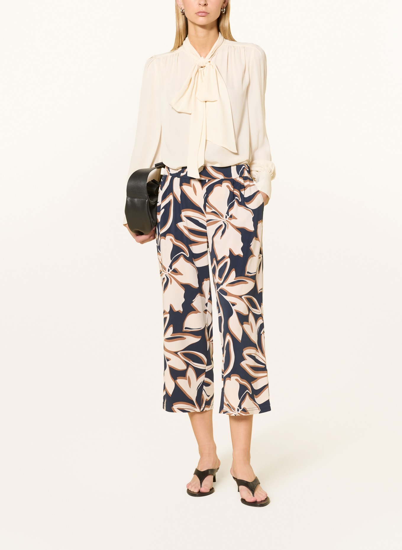 Betty Barclay 3/4-Hose: DUNKELBLAU / BRAUN / ECRU