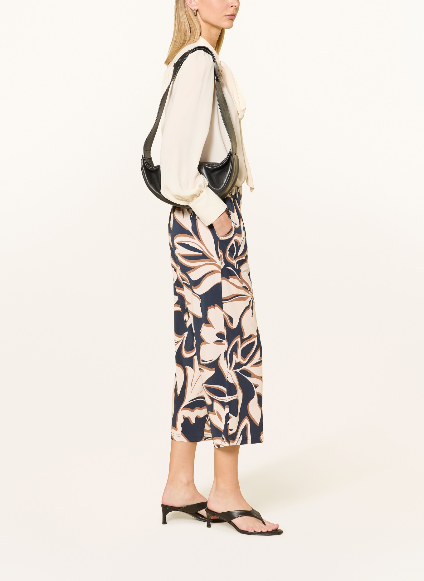 Betty Barclay 3/4-Hose: DUNKELBLAU / BRAUN / ECRU