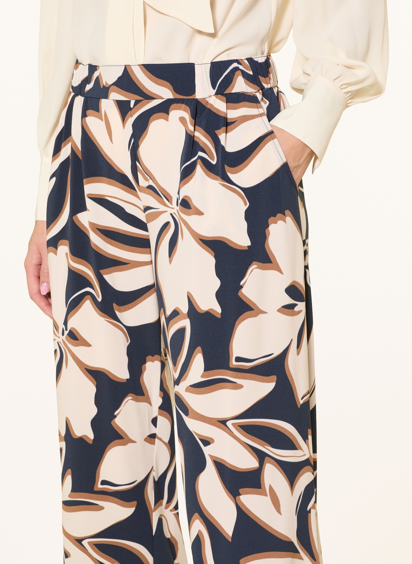 Betty Barclay 3/4-Hose: DUNKELBLAU / BRAUN / ECRU