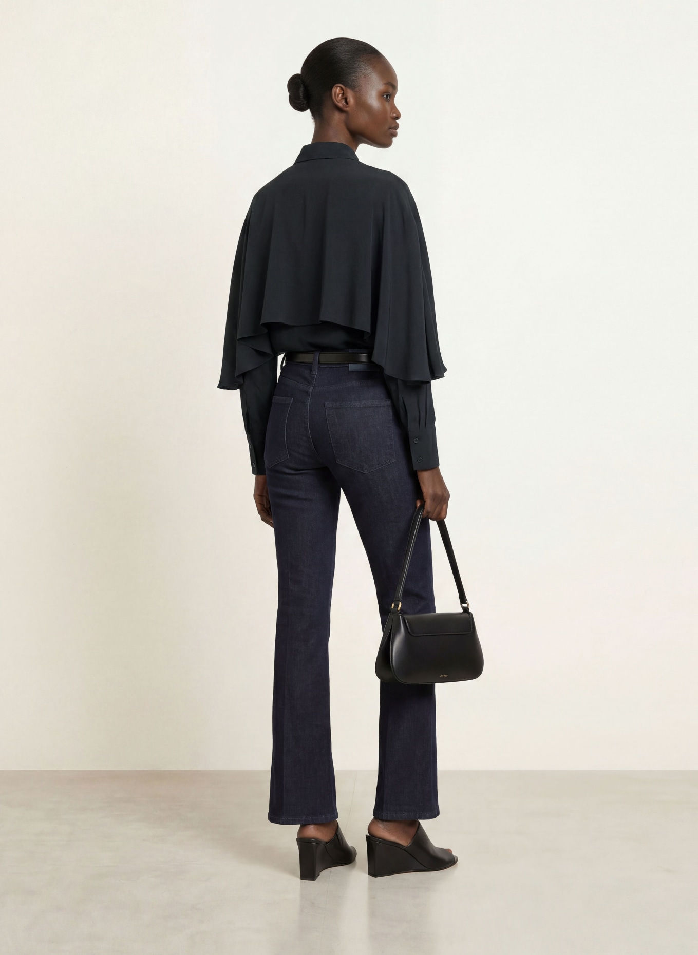 ÉMANOU Bluse CLAUDE mit Seide: SCHWARZ