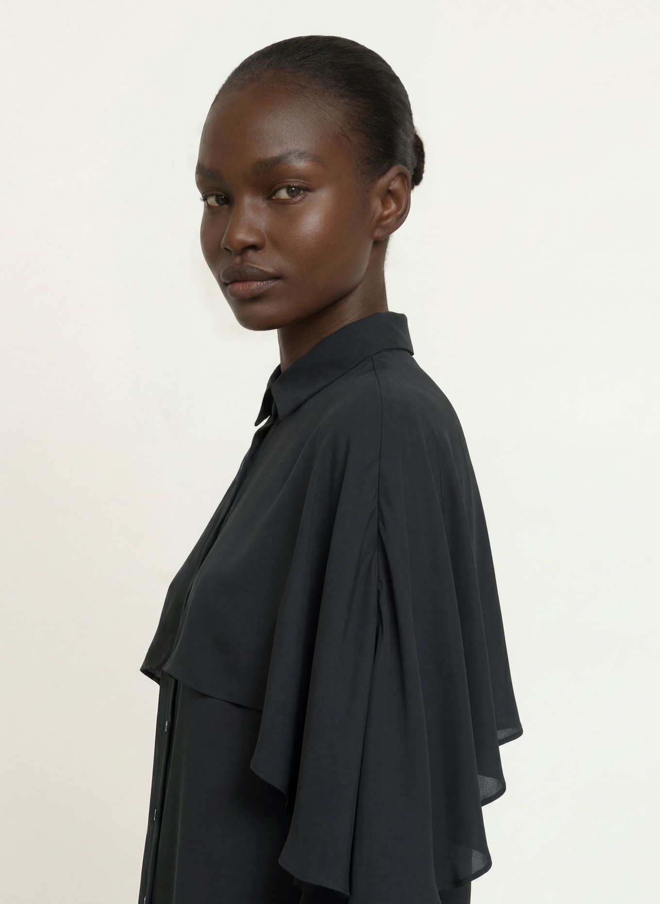 ÉMANOU Bluse CLAUDE mit Seide: SCHWARZ