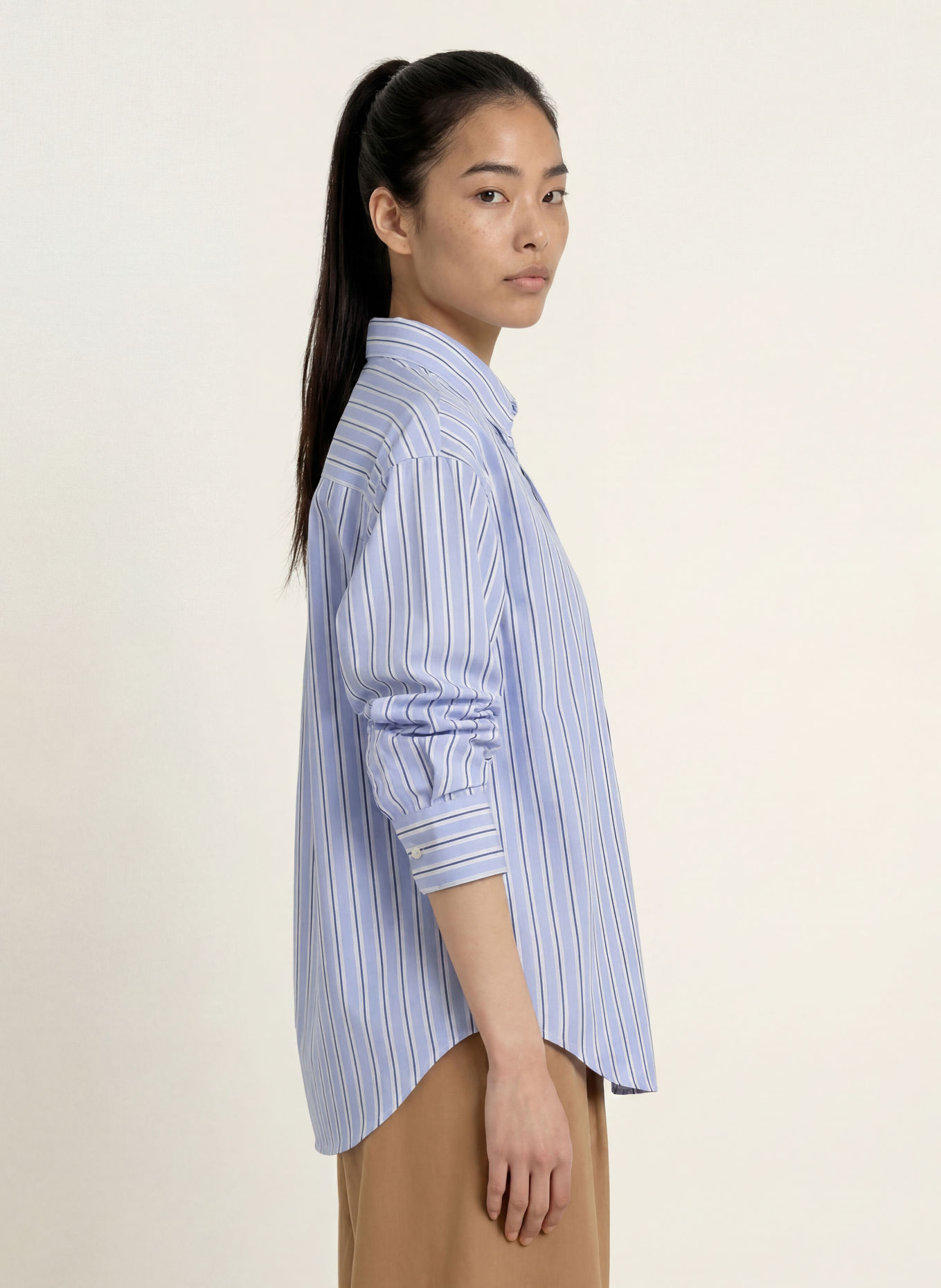 MAX & Co. Overhemdblouse FEBE: LICHTBLAUW / BLAUWGRIJS / WIT