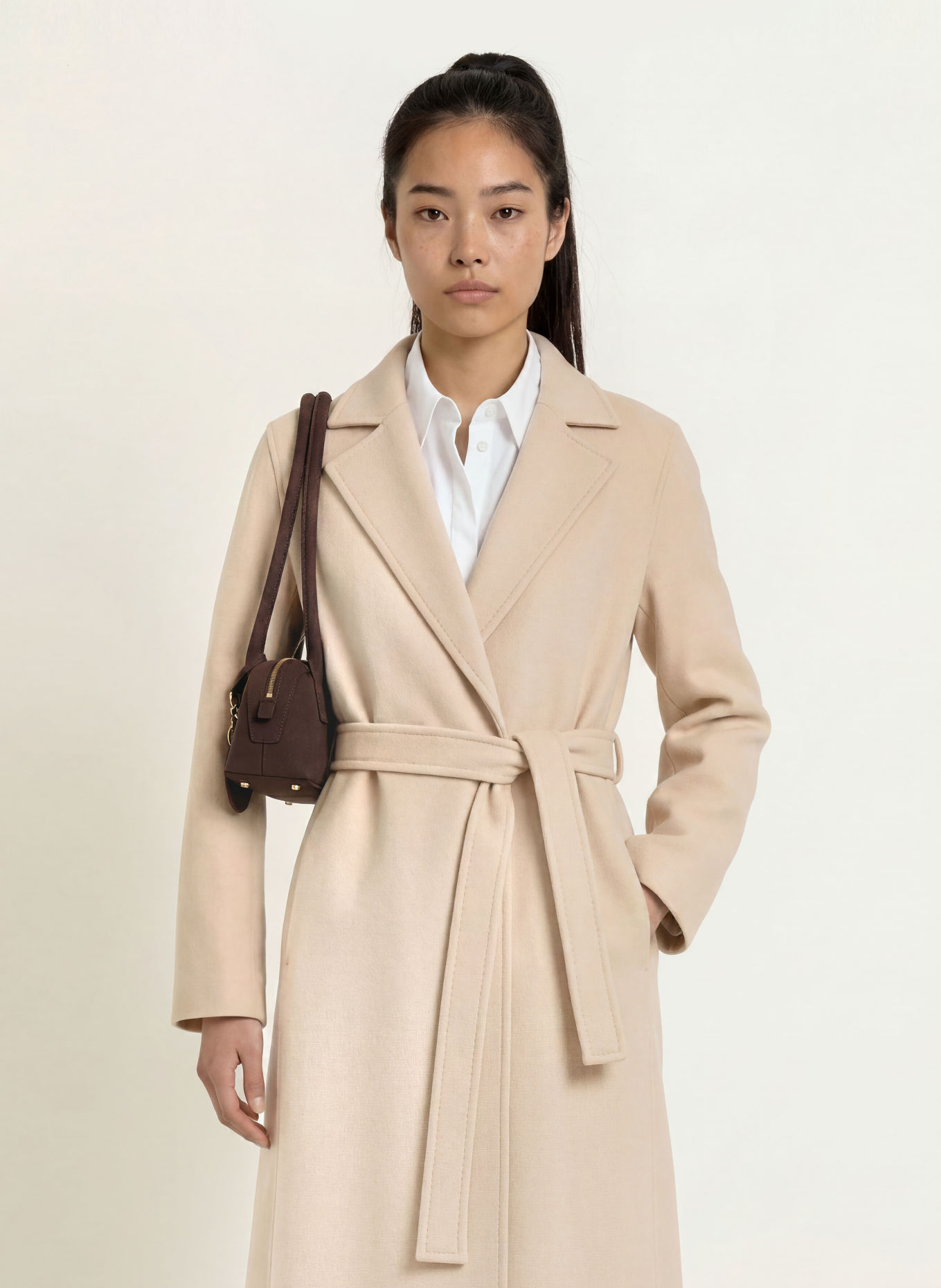 MAX & Co. LONGRUND Wool coat: ECRU