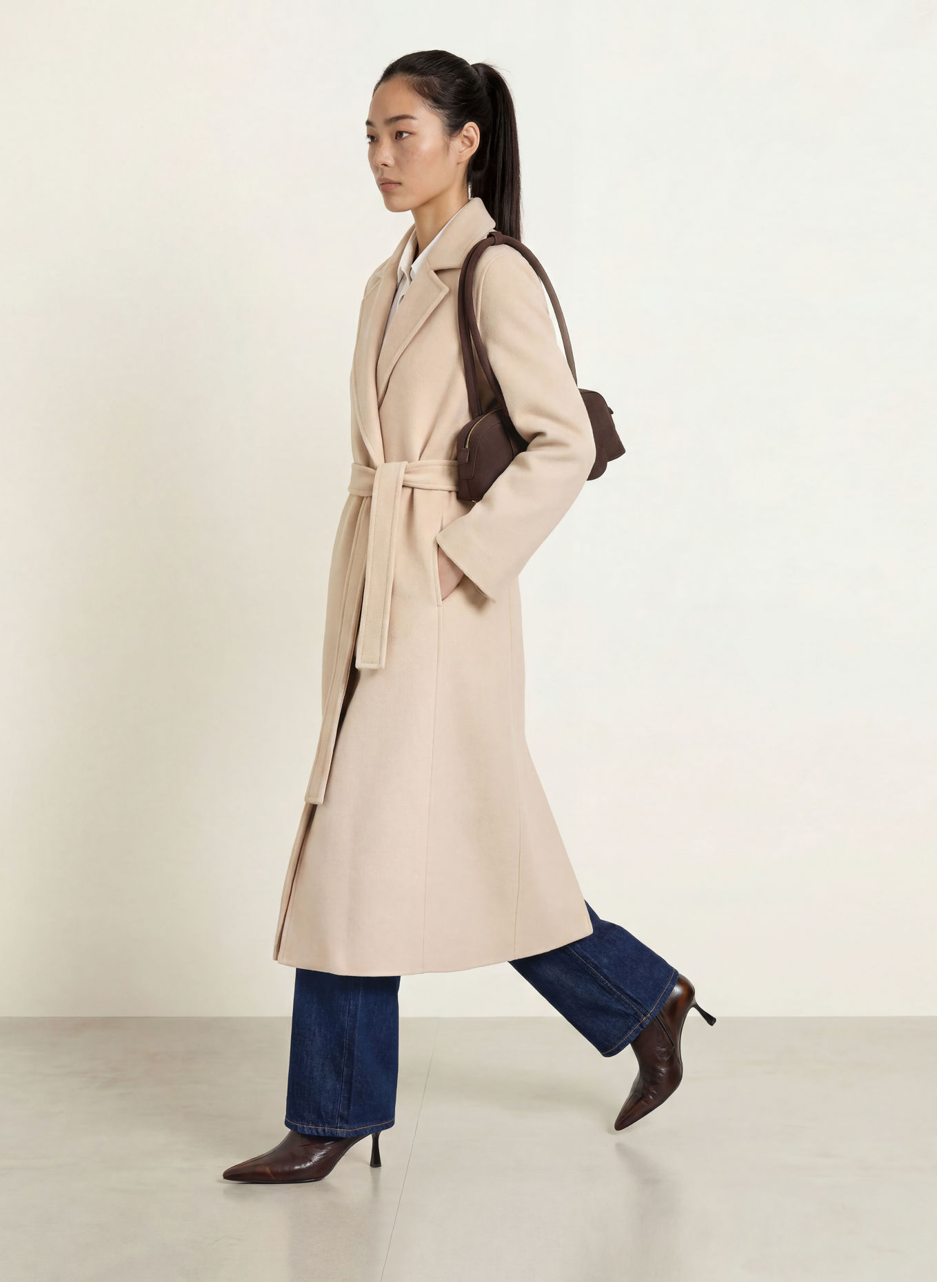 MAX & Co. LONGRUND Wool coat: ECRU