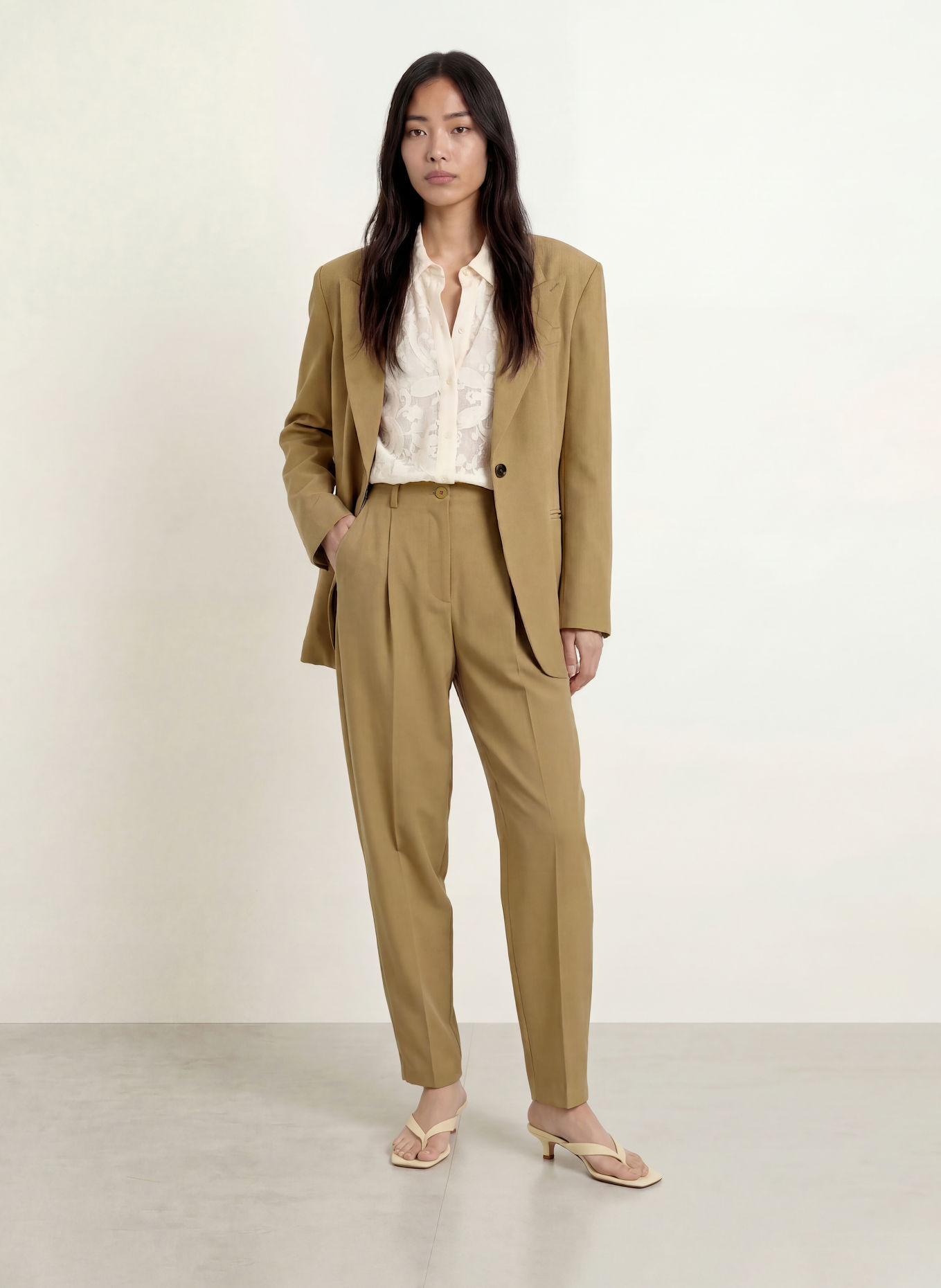 MAX & Co. Marlenehose BRUNO: KHAKI