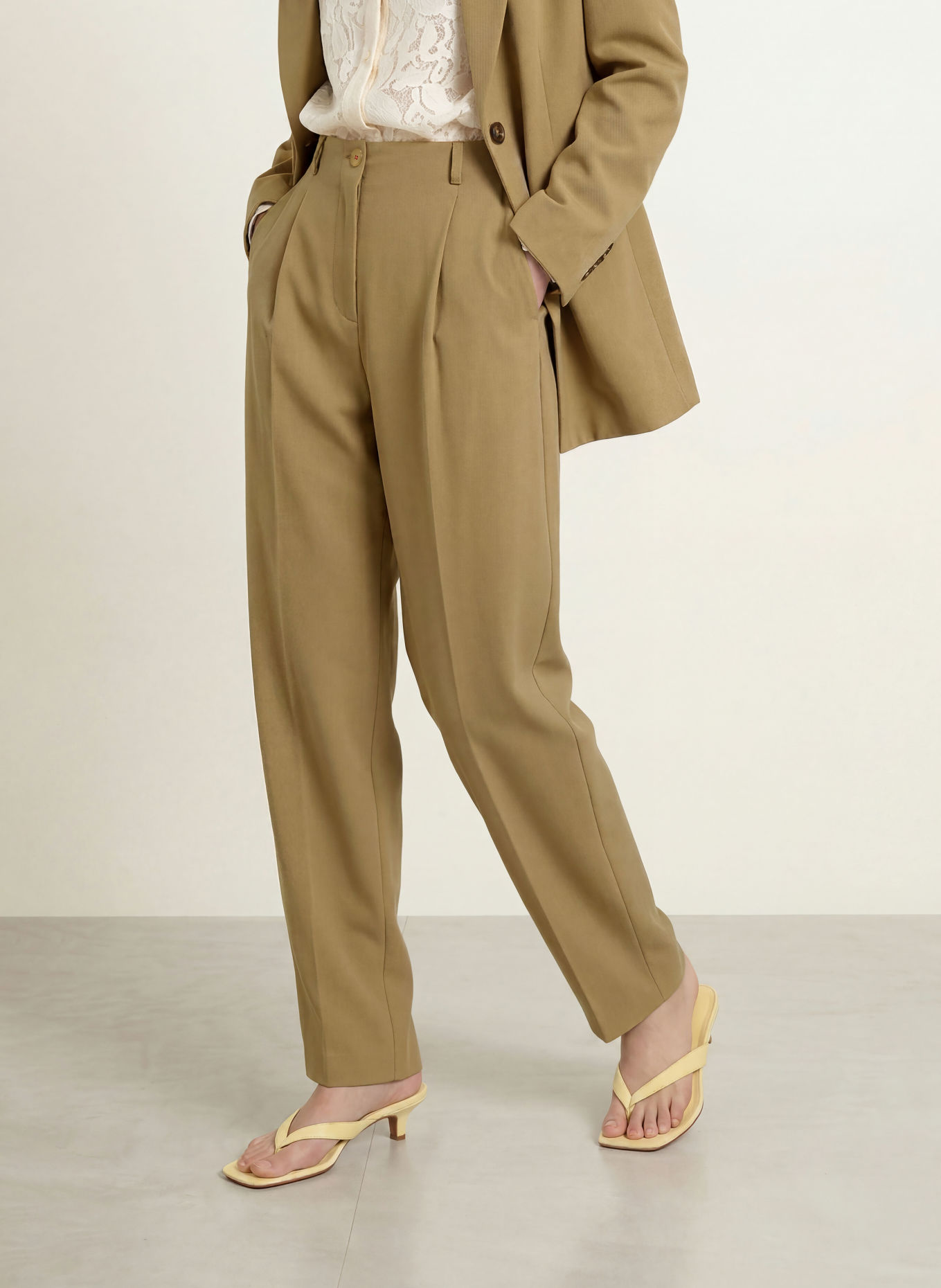MAX & Co. Marlenehose BRUNO: KHAKI