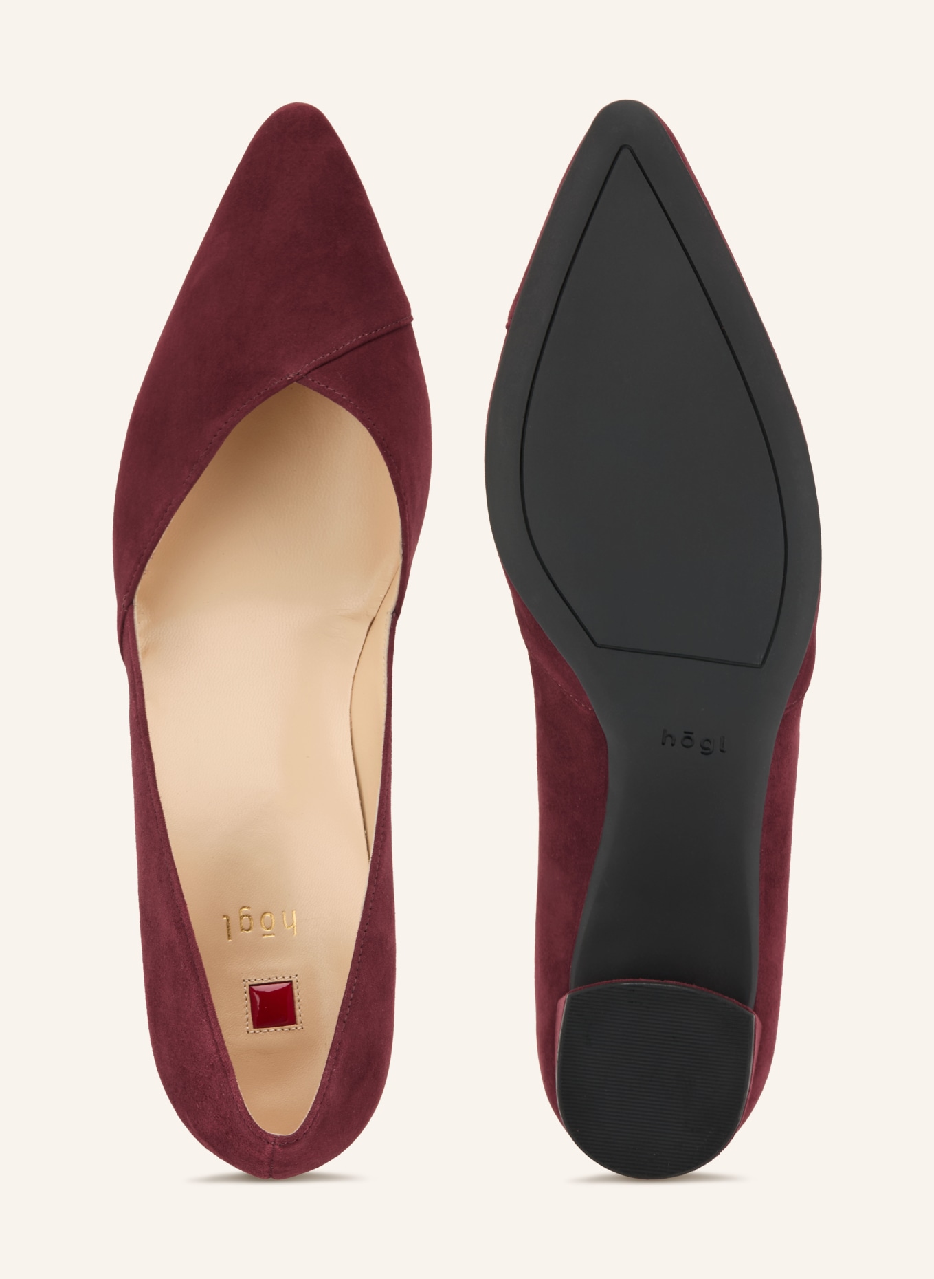 Högl Pumps: DONKERROOD