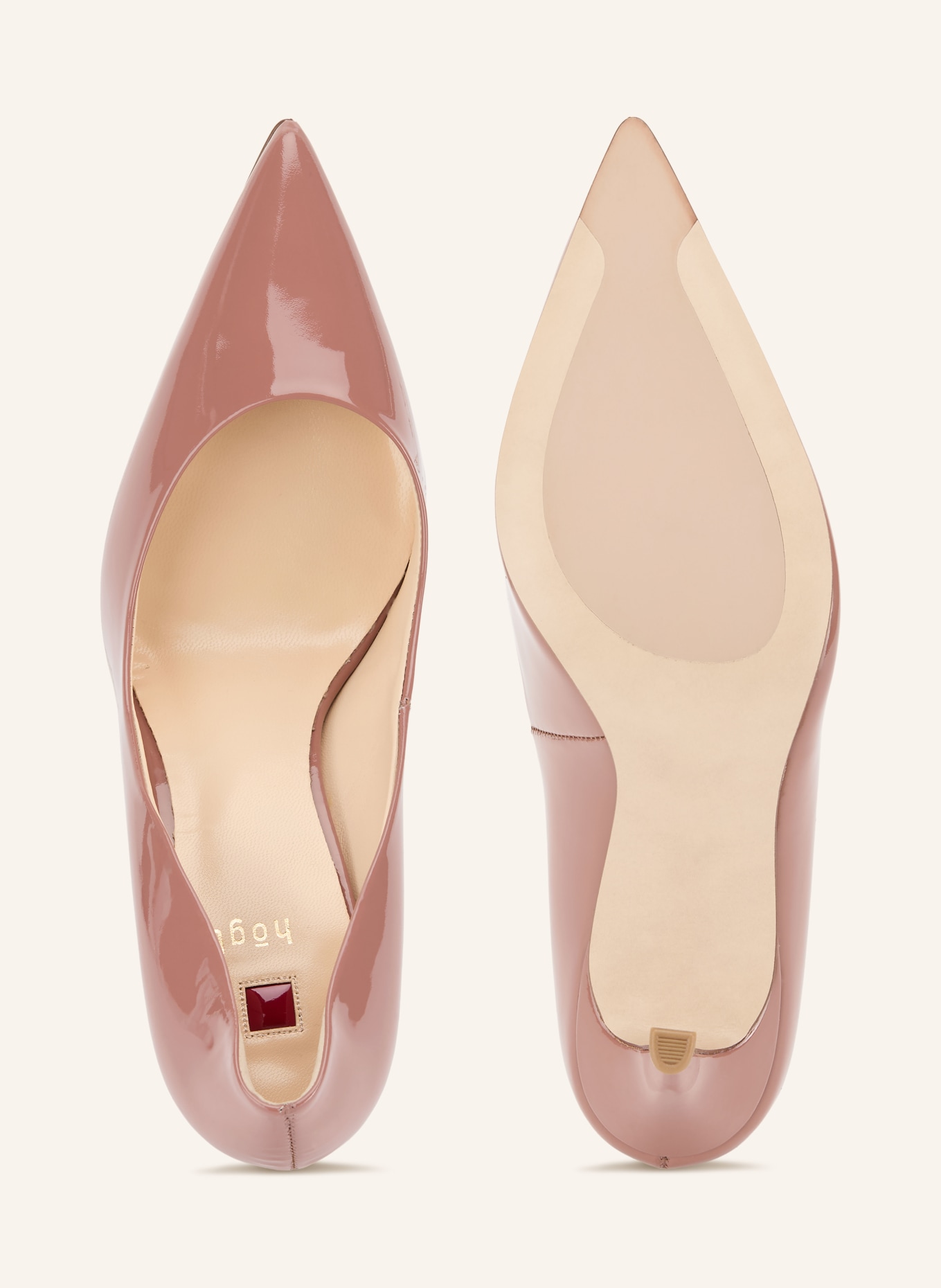 Högl Lakleren pumps: ROSÉ