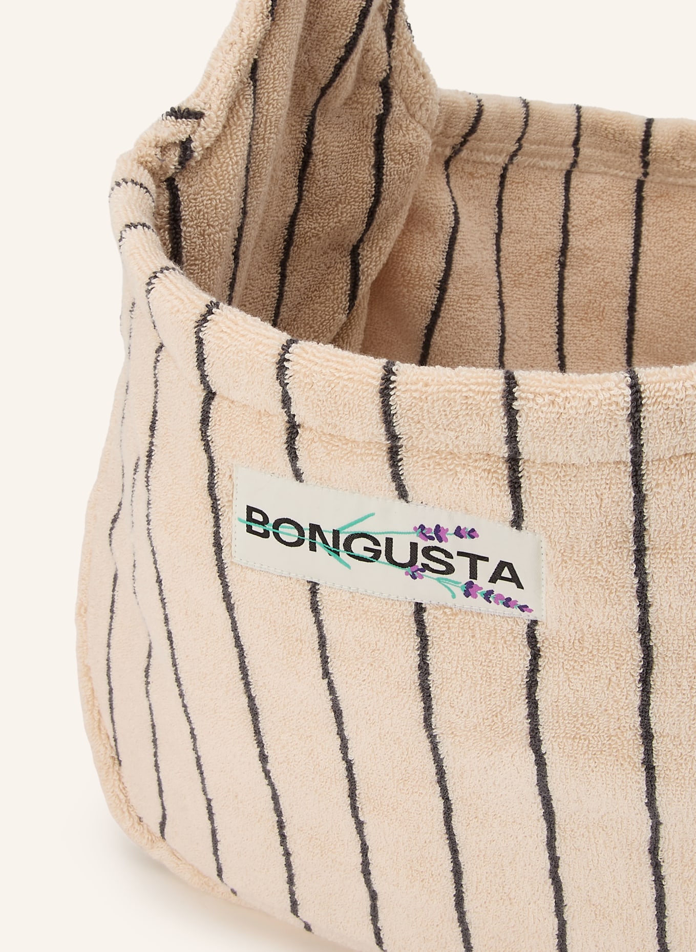 BONGUSTA NARAM Tote Bag: BEIGE / DARK GRAY