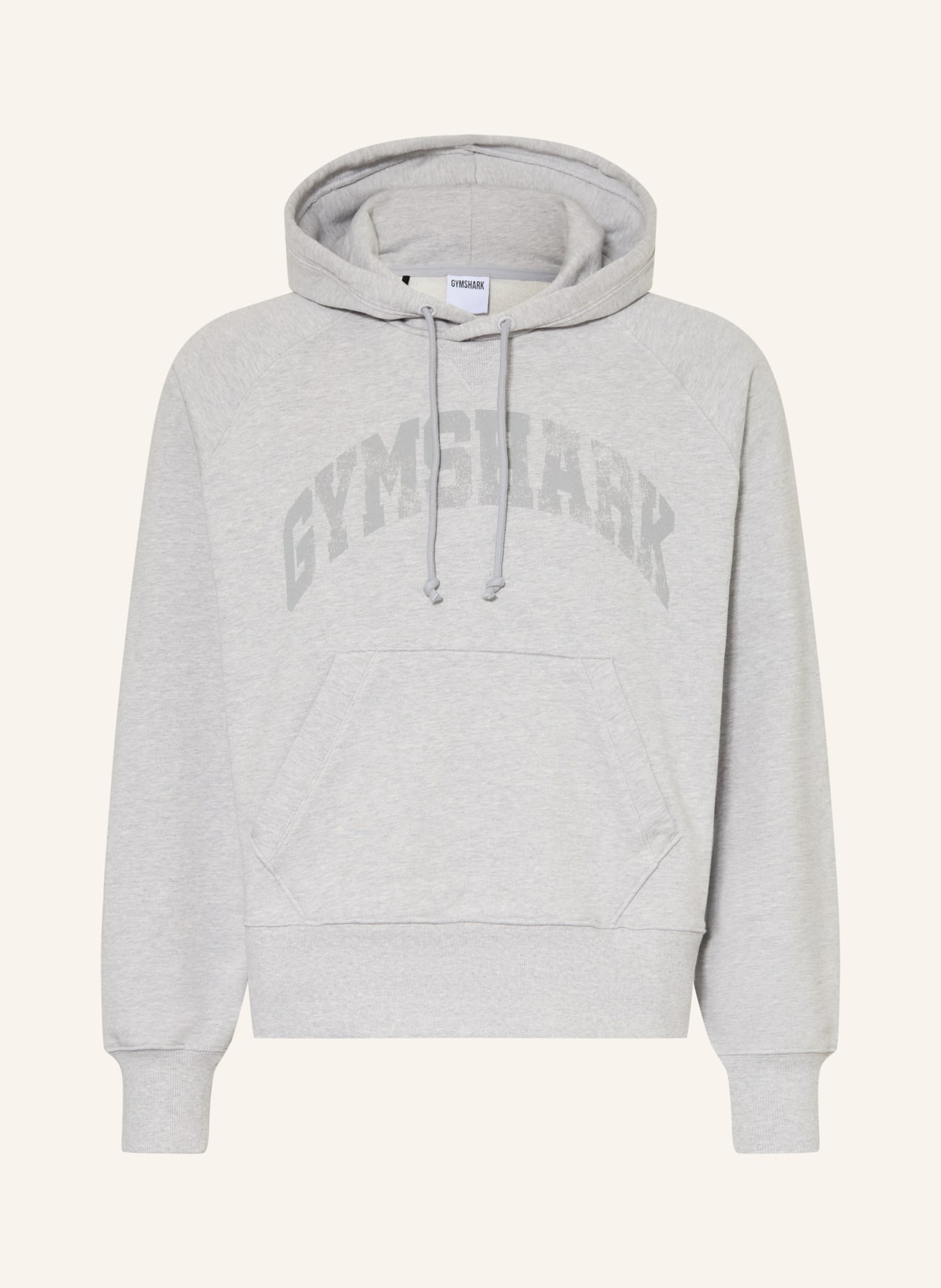 GYMSHARK Hoodie REST DAY RETRO COLLEGIATE: HELLGRAU