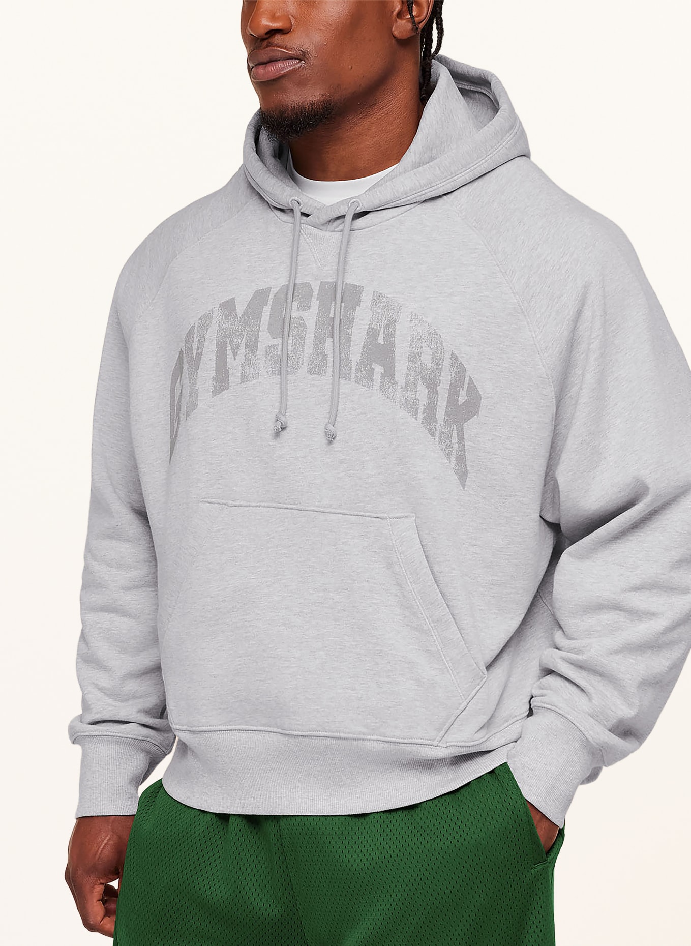 GYMSHARK Hoodie REST DAY RETRO COLLEGIATE: HELLGRAU