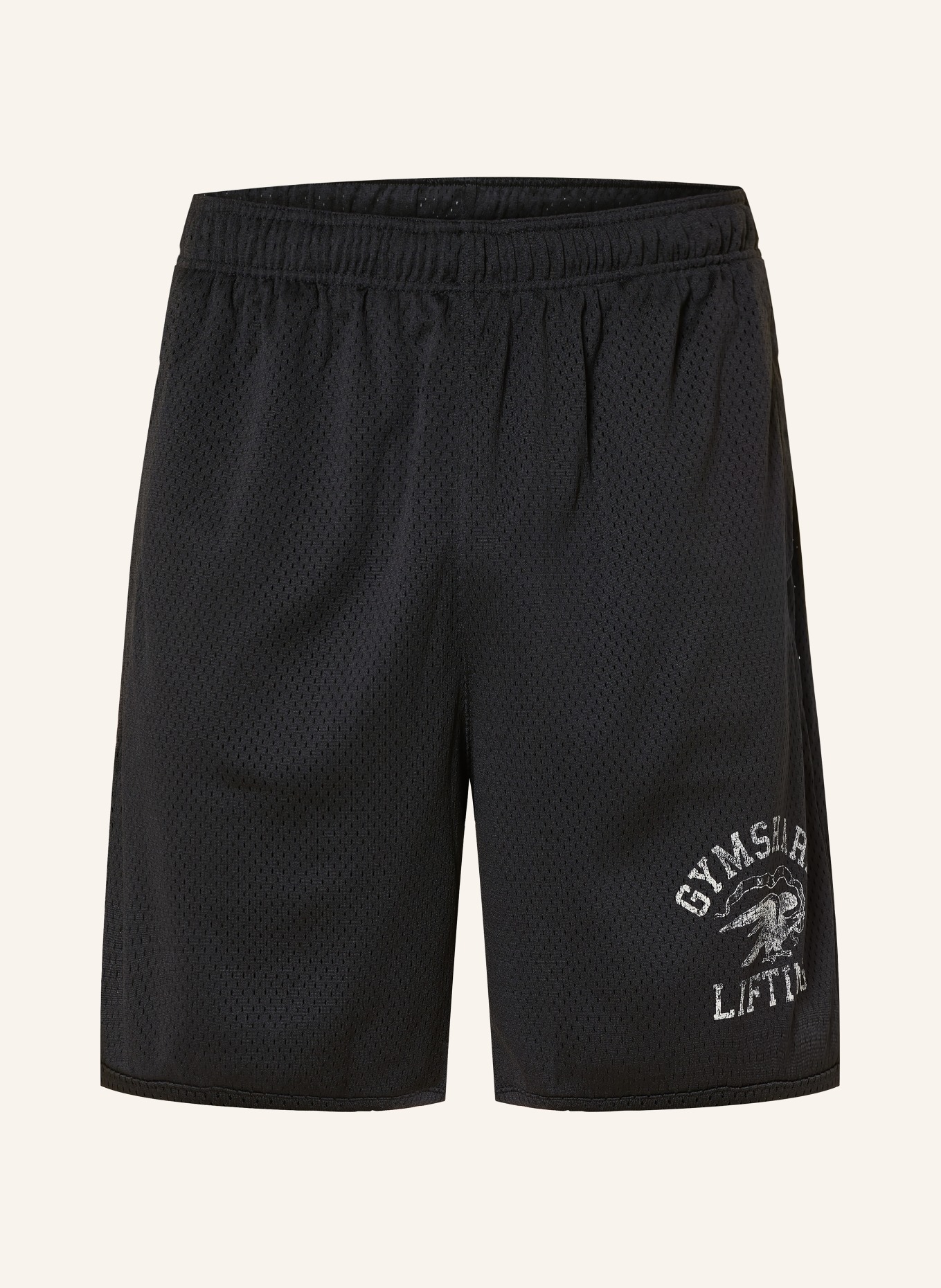 GYMSHARK Shorts REST DAY MESH: SCHWARZ
