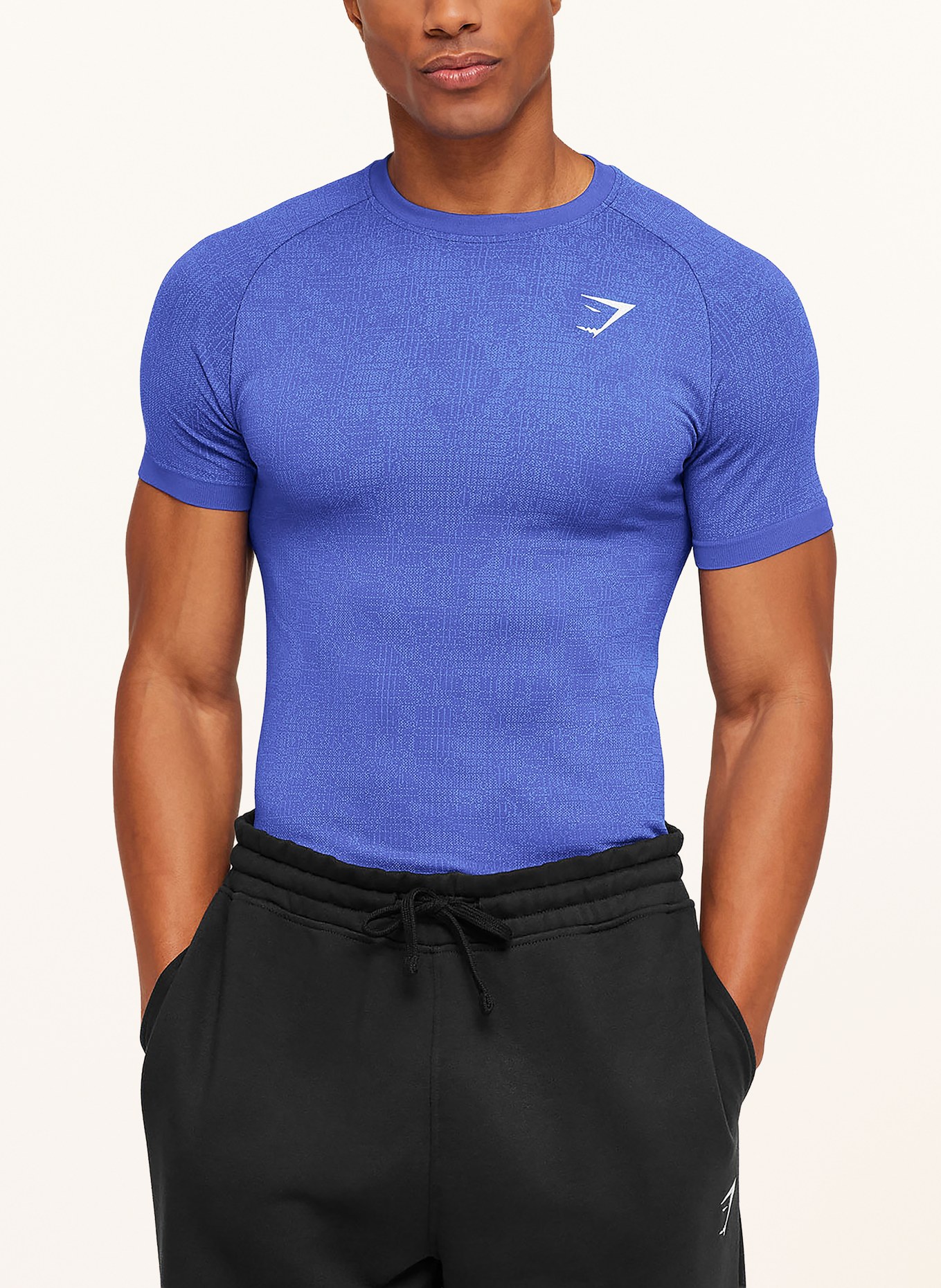 GYMSHARK Funktionsshirt GEO SEAMLESS: BLAU