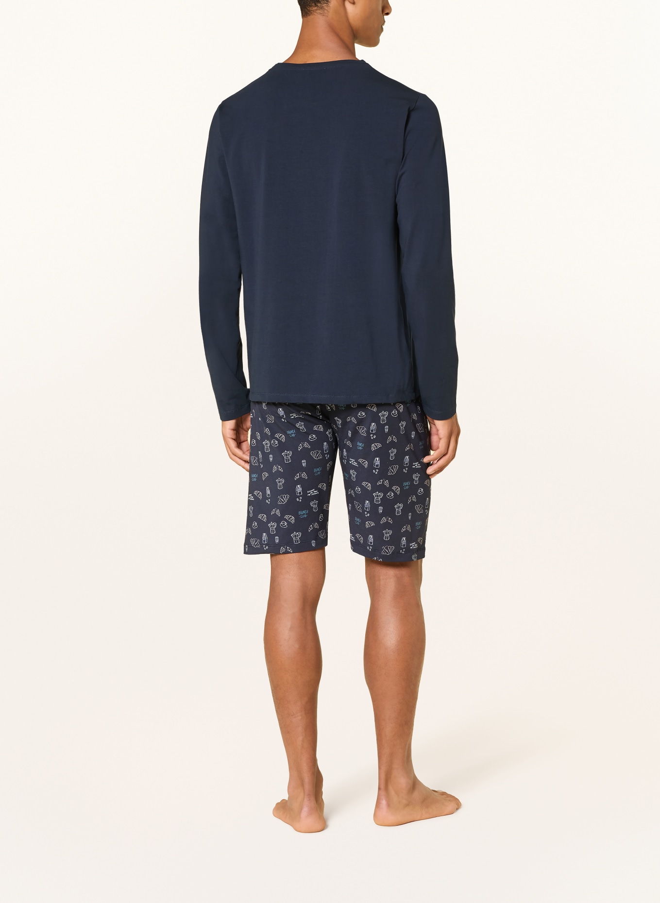 STROKESMAN'S Schlafshorts: DUNKELBLAU / BEIGE / WEISS