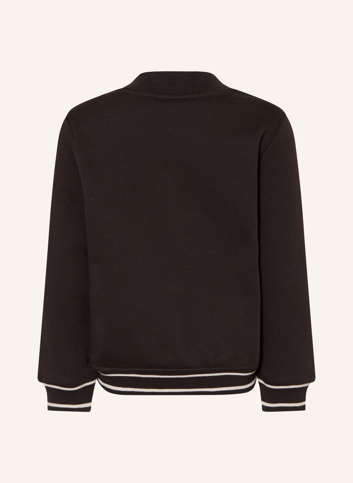 s.Oliver RED Sweatjacke: DUNKELBRAUN / CREME
