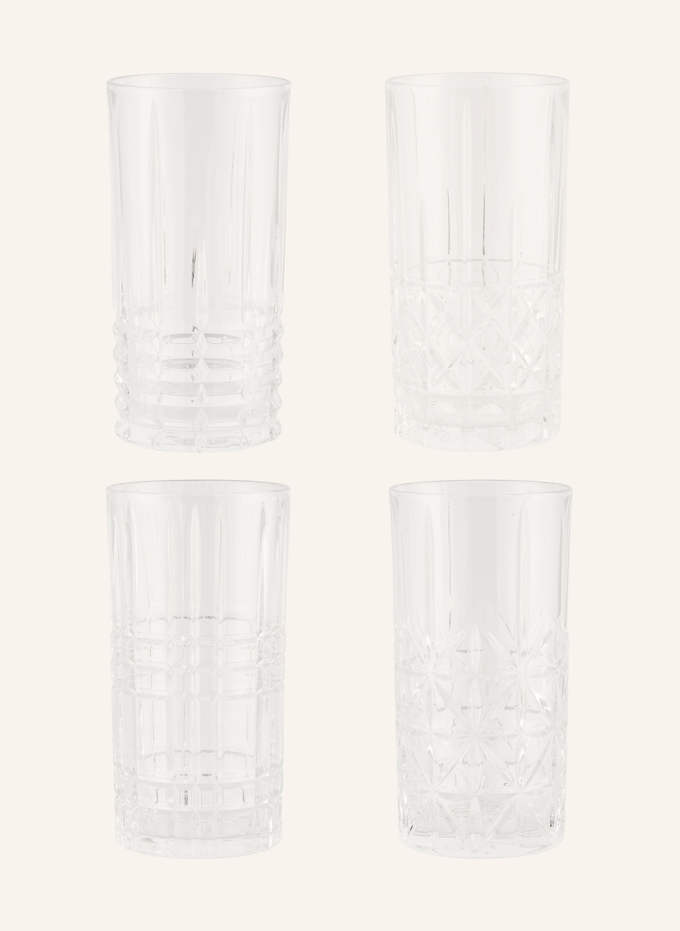 Nachtmann Set of 4 HIGHLAND Highball glasses: WHITE