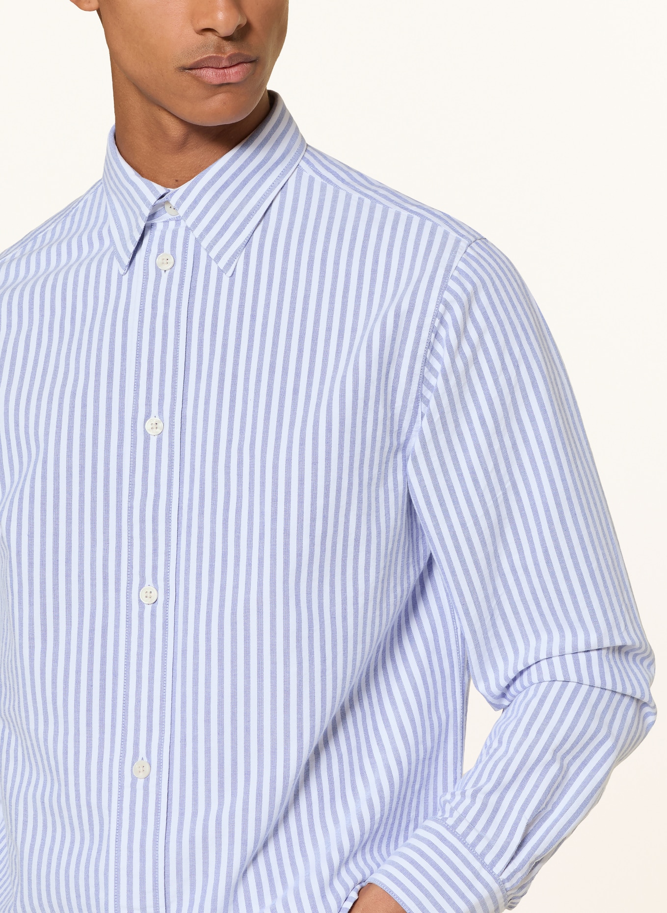 NN.07 Chemise coupe classique: BLEU / BLANC